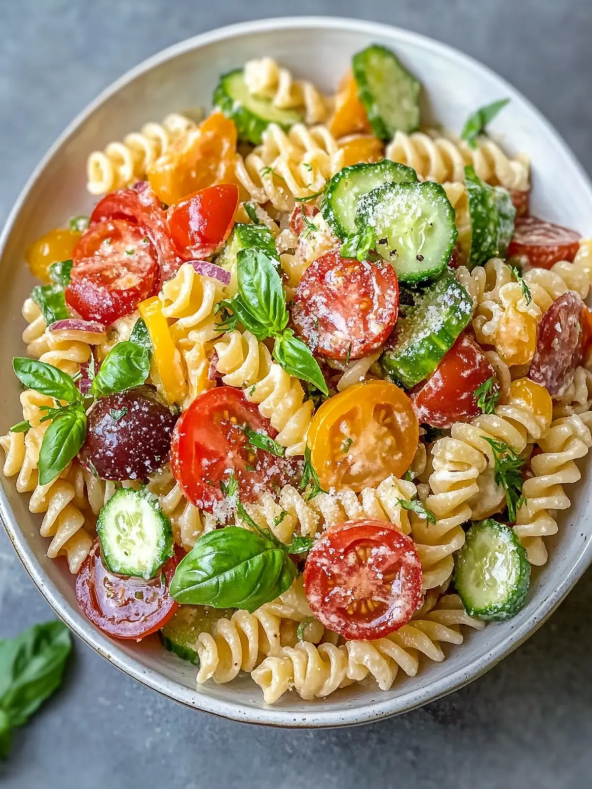 Schneller gesunder Nudelsalat mit griechischem Joghurt zaubern 5 Schneller gesunder Nudelsalat