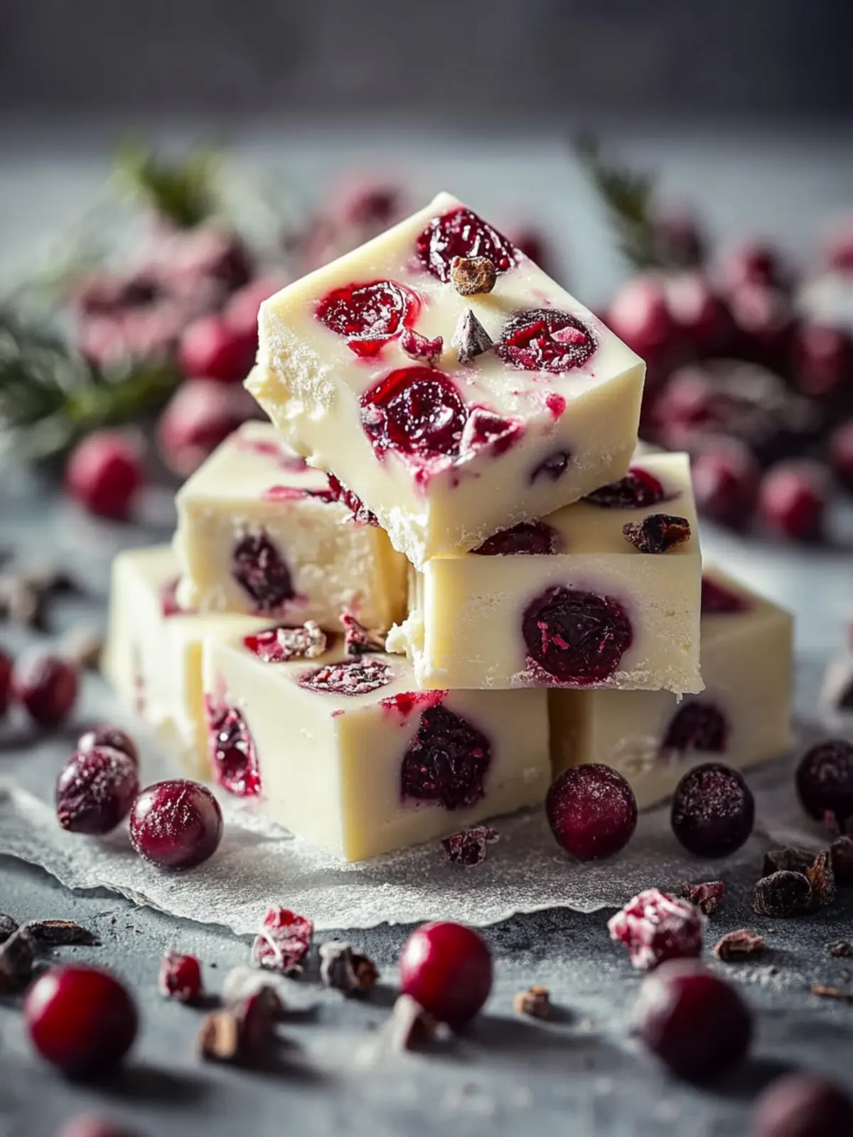 Weiße Schokoladen-Cranberry-Fudge: Einfach und Göttlich! 2 Weiße Schokoladen-Cranberry-Fudge: 1 Göttliches Rezept