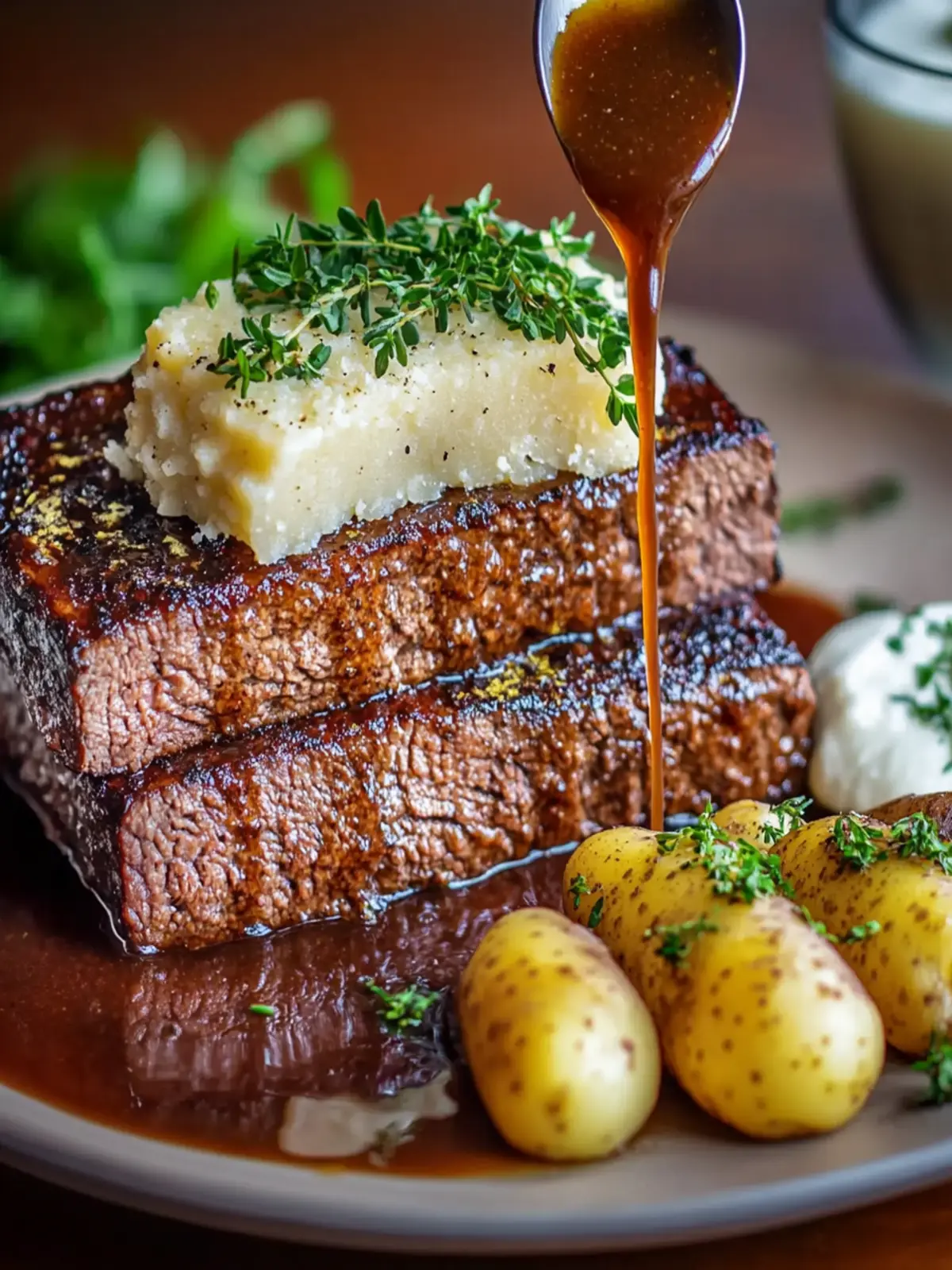 Hackbraten mit Bratensauce für echte Wohlfühlküche 3 Hackbraten mit Bratensauce