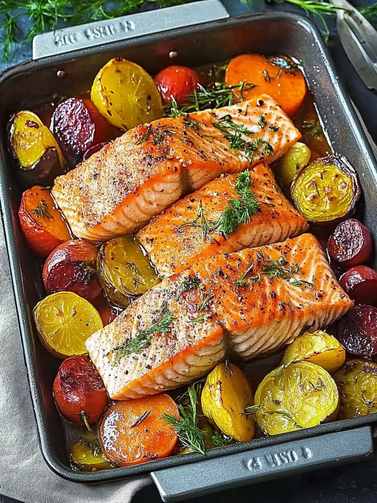 Lachs aus dem Ofen mit Gemüse – Das ultimative Rezept für 4 Personen 5 Salmon from the oven with vegetables: An incredible ultimate recipe for 4 people