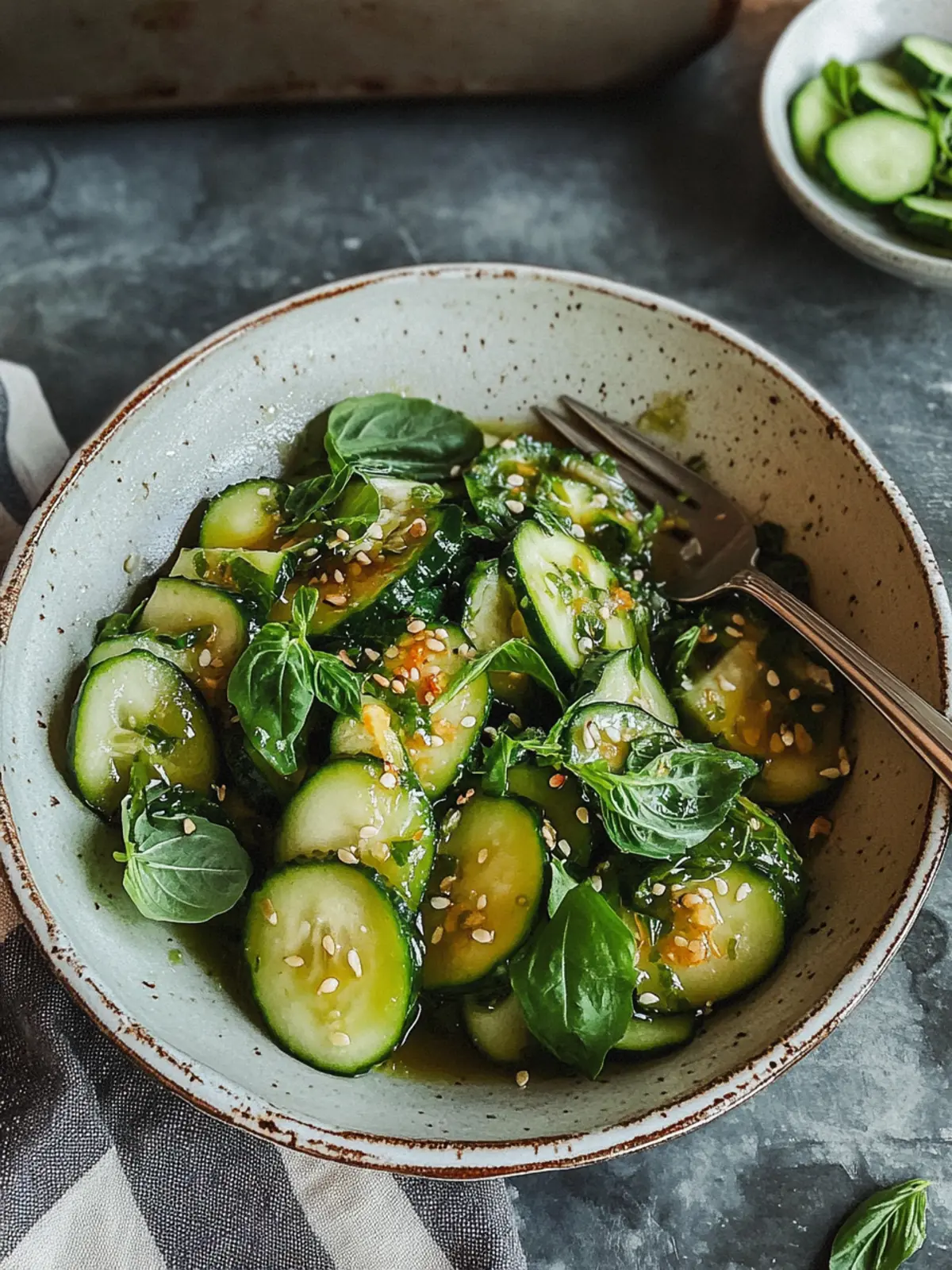 Gurken in scharfer Erdnusssauce: Erfrischender Snack für heiße Tage 4 Gurken in scharfer Erdnusssauce