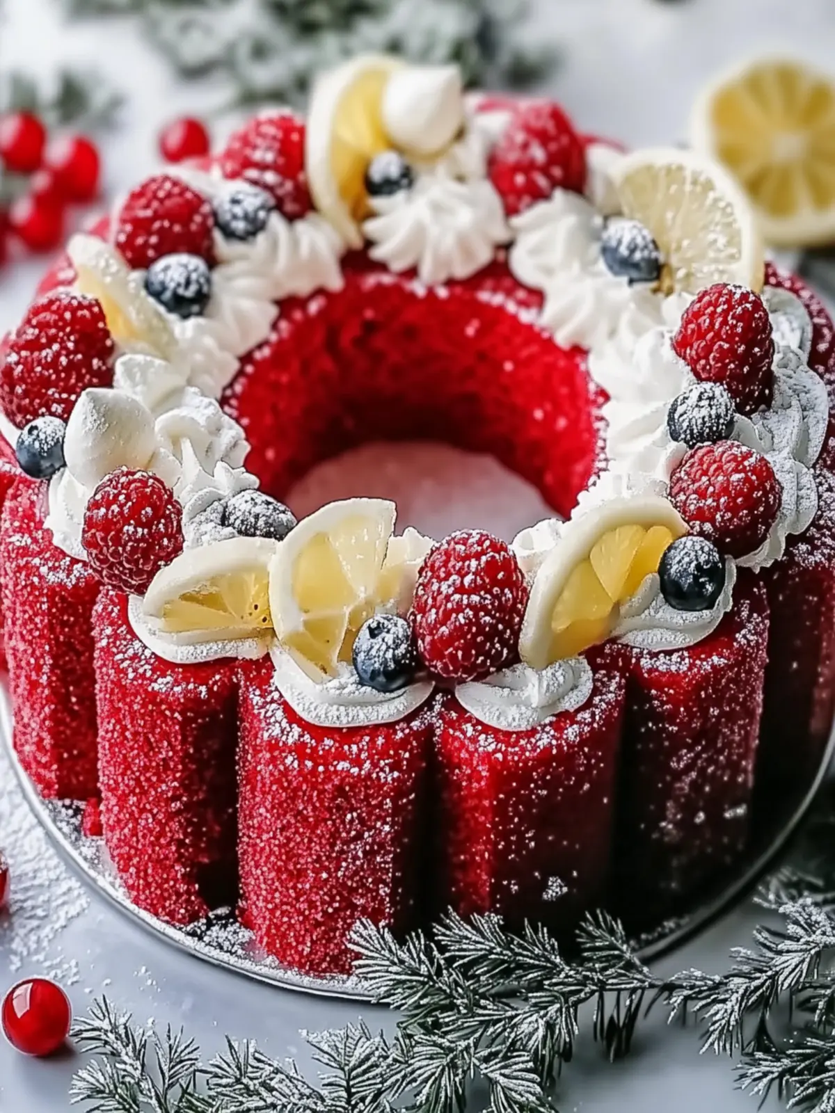 Rot Samt Kranz Kuchen für festliche Genussmomente 4 Rot Samt Kranz Kuchen für festliche Genussmomente