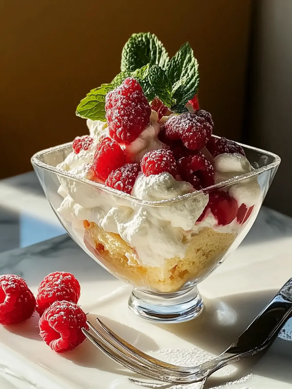 Himbeerwolke mit Mascarponecreme – Herzhaftes Luftdessert 3 Raspberry cloud with mascarpone cream - a treat for the heart