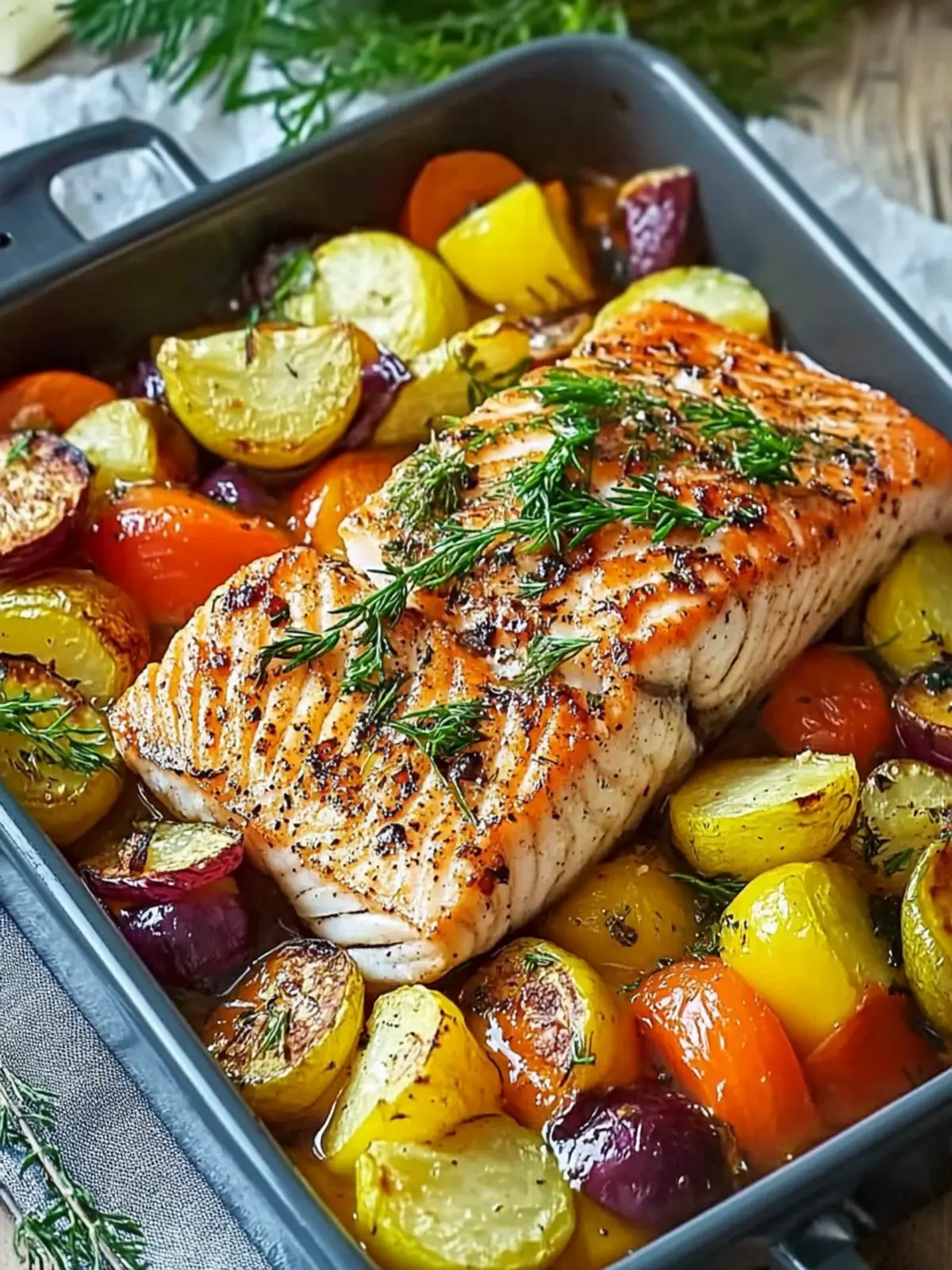 Lachs aus dem Ofen mit Gemüse – Das ultimative Rezept für 4 Personen 2 Salmon from the oven with vegetables: An incredible ultimate recipe for 4 people
