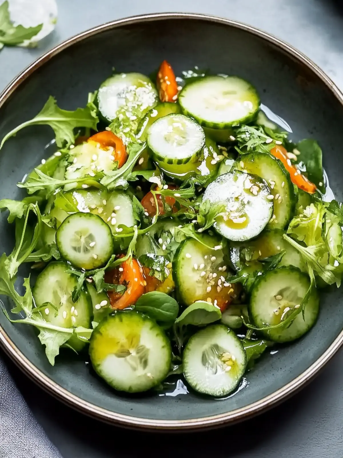 Scharfer Gurkensalat für erfrischende Sommergenüsse 2 Scharfer Gurkensalat