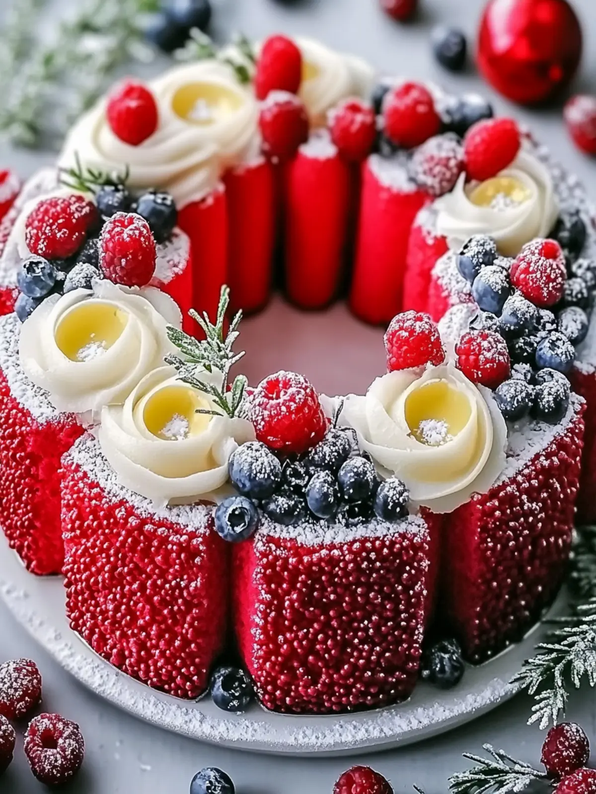 Rot Samt Kranz Kuchen für festliche Genussmomente 3 Rot Samt Kranz Kuchen für festliche Genussmomente