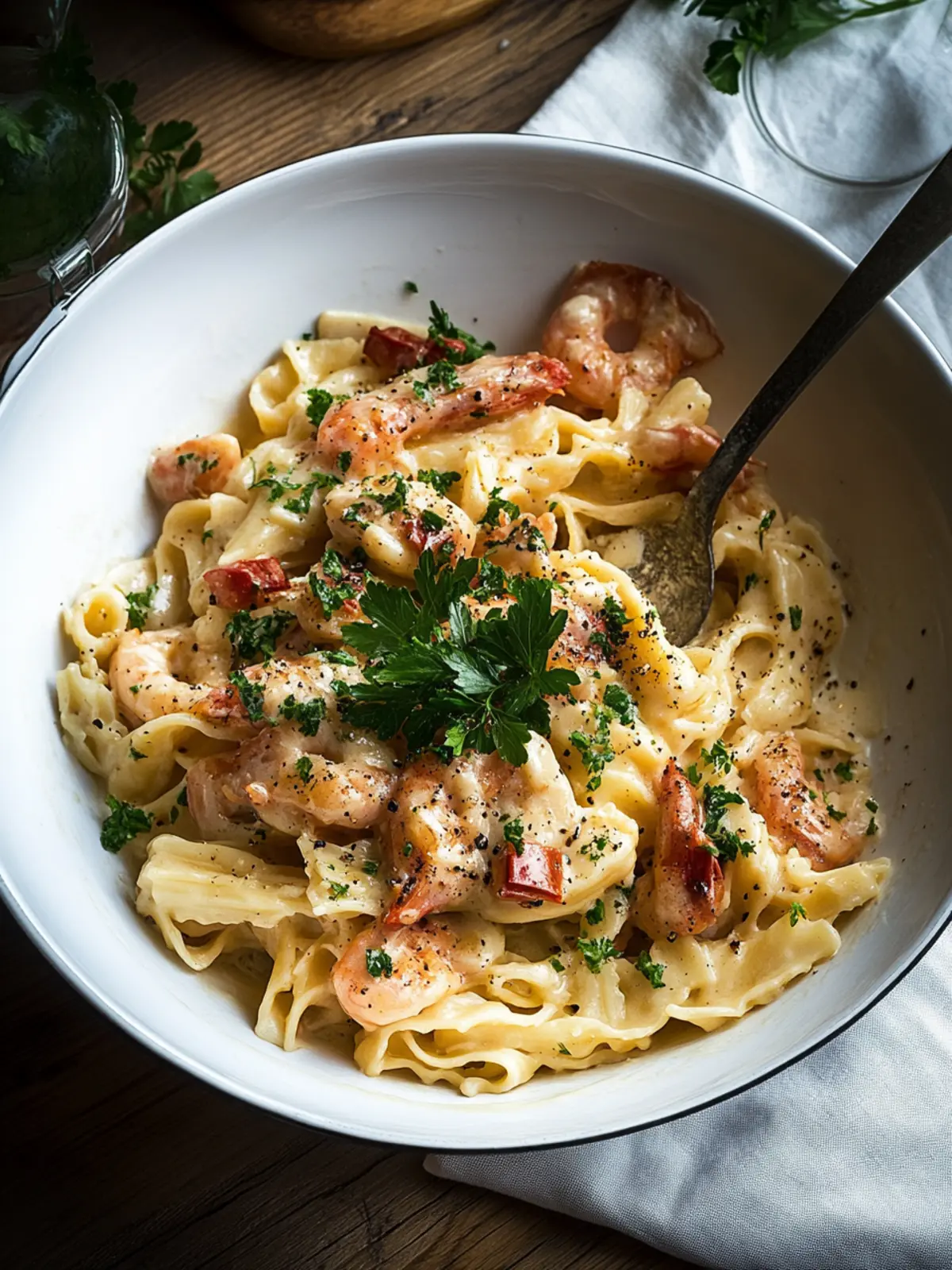 Cremige Garnelen-Pasta – Einfaches Rezept für Gaumenfreuden 4 Creamy Shrimp Pasta – Simple Recipe Idea to Enjoy