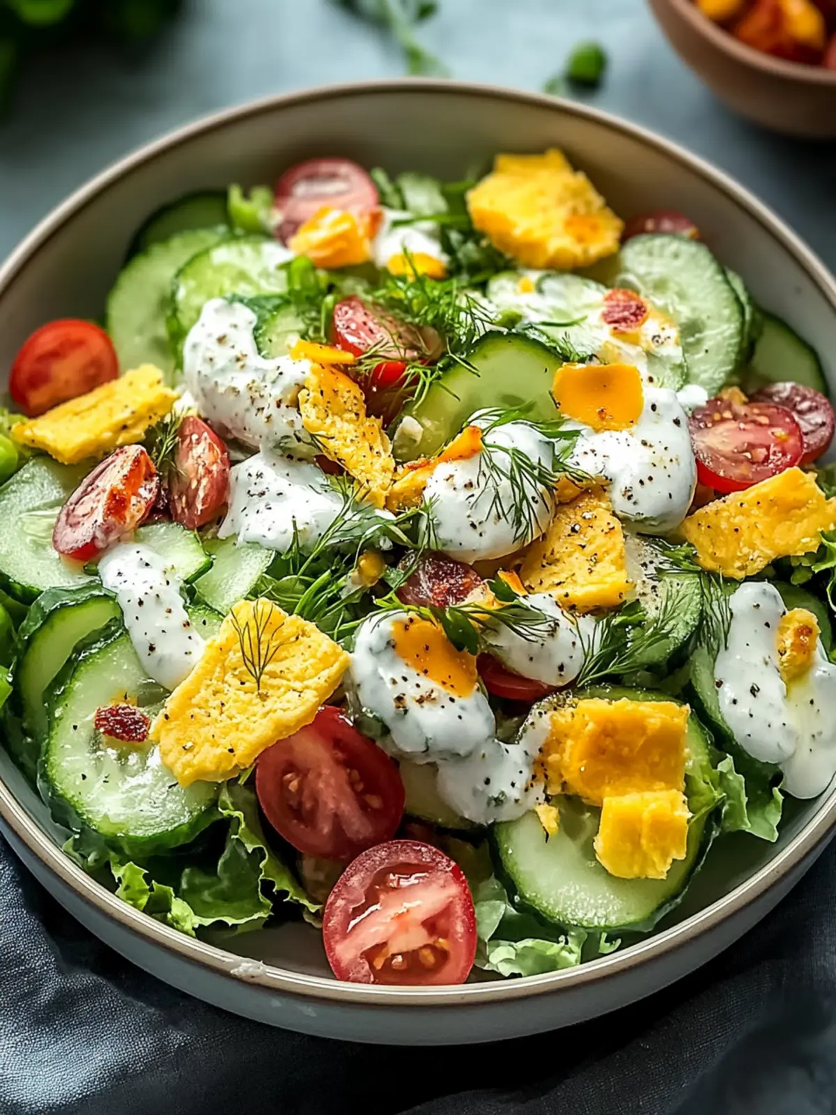 Klassischer Gurken-Ranch-Crack-Salat schnell gemacht – leicht und lecker 4 Klassischer Gurken-Ranch-Crack-Salat schnell gemacht