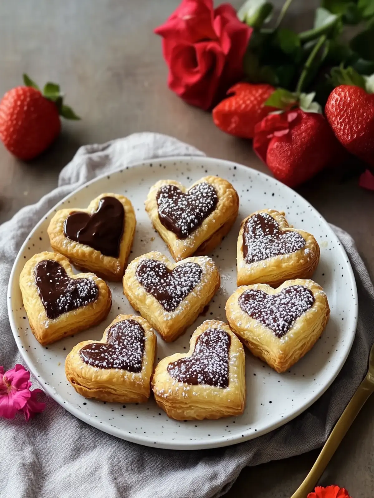 Süße Blätterteig Herzen mit Nutella – 5 geniale Tipps! 4 Sweet puff pastry hearts with Nutella – 5 tips for enjoyment