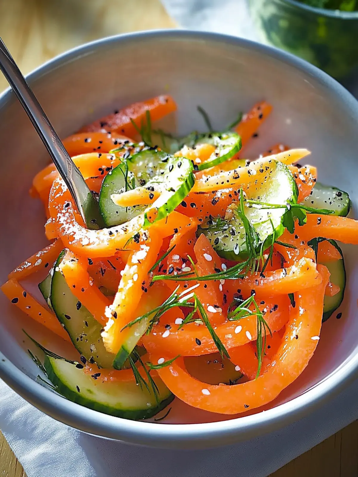 Perfekter Gurken-Möhren-Salat für heiße Tage – erfrischend & leicht 4 Perfekter Gurken-Möhren-Salat für heiße Tage