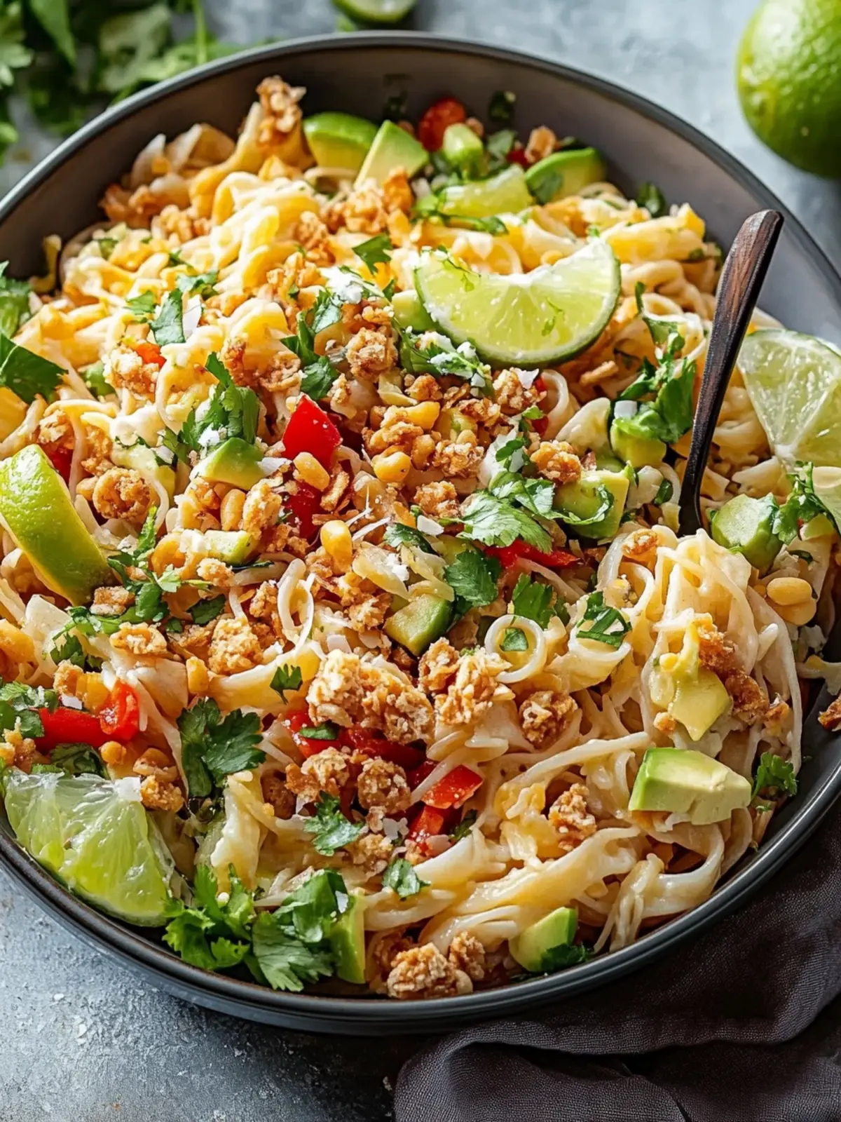 Limetten Crunch Nudelsalat: Der perfekte erfrischende Sommersalat 3 Limetten Crunch Nudelsalat