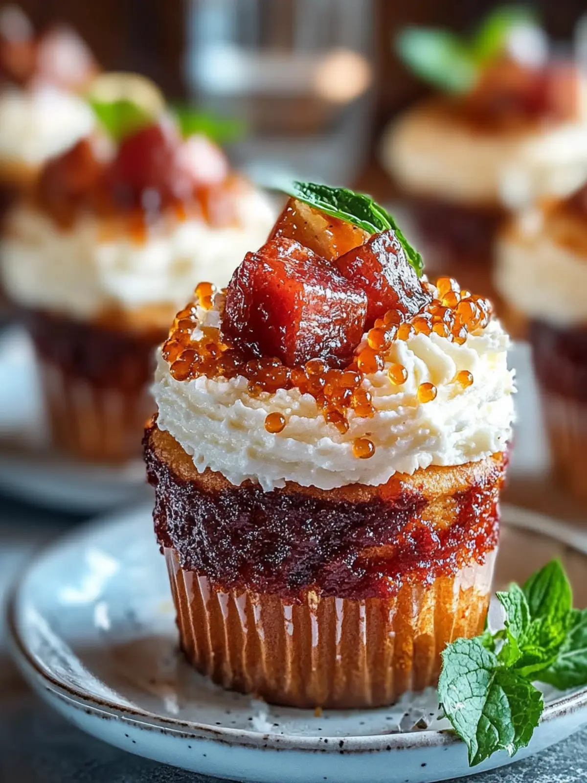 Rauchige Bourbon BBQ mit Speck umwickelte Hackbraten Cupcakes Spaß 2 Rauchige Bourbon BBQ mit Speck umwickelte Hackbraten Cupcakes Genuss