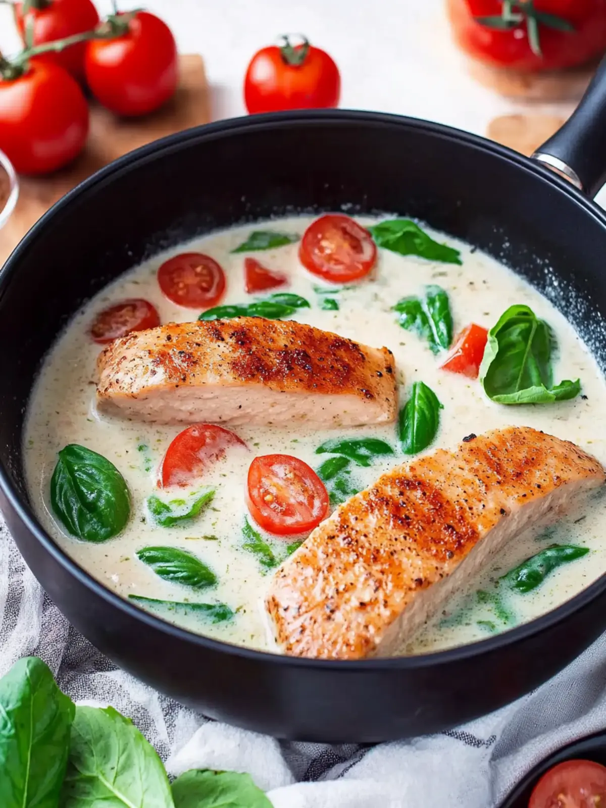 Parmesan-Hähnchen mit Spinat für schnelle Genussmomente 3 Parmesan-Hähnchen mit Spinat