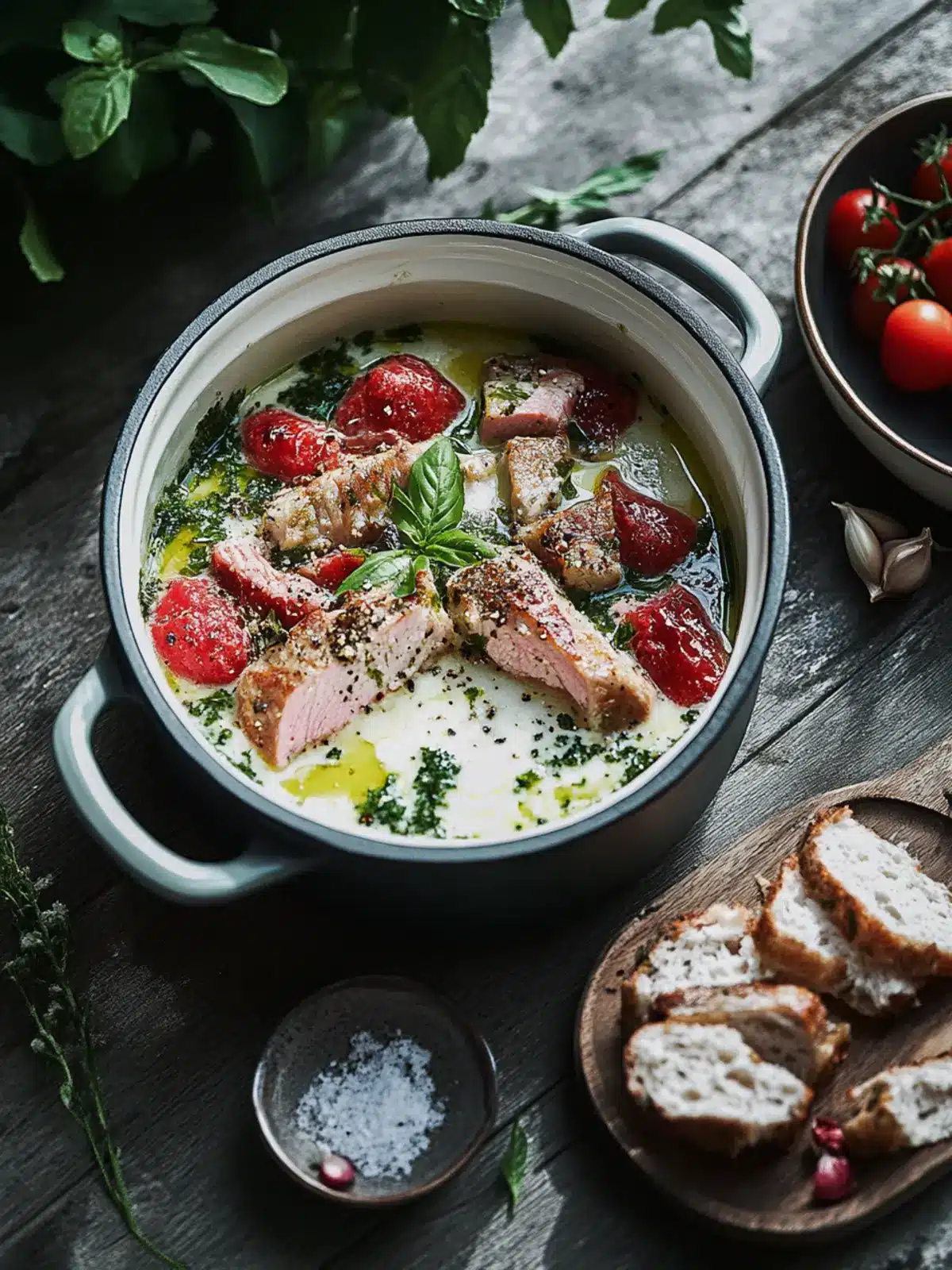 Sommerlicher Feta-Dip mit Erdbeeren und Minze leicht gemacht 3 Sommerlicher Feta-Dip mit frischen Erdbeeren und Minze