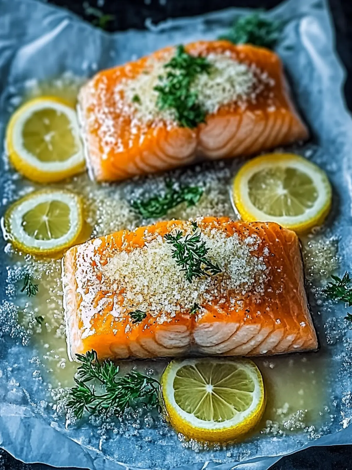Crispy Ofen gebackene Parmesan-Krustenlachsfilets 3 Crispy oven-baked Parmesan crusted salmon fillets