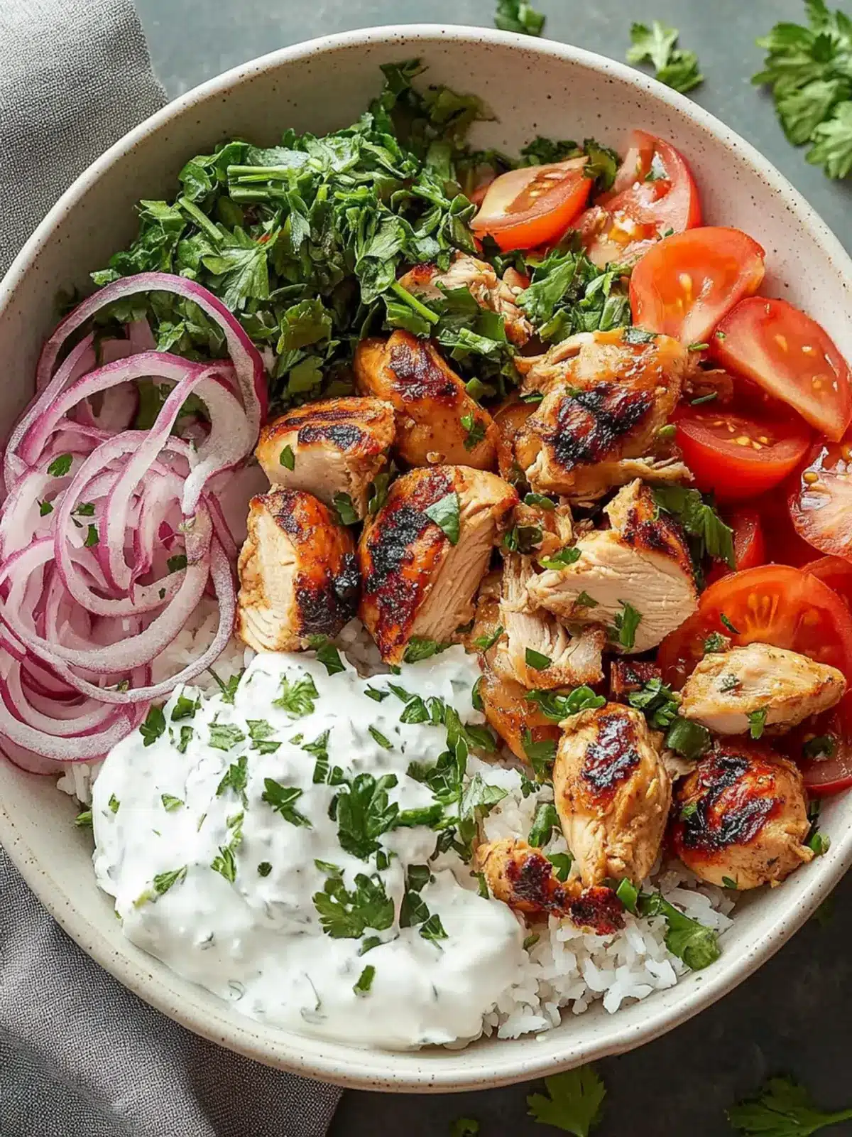 Griechische Hähnchen Bowl: So zauberst du saftige Bissen 5 Griechische Hähnchen Bowl: Das Geheimnis saftiger Hähnchenbissen