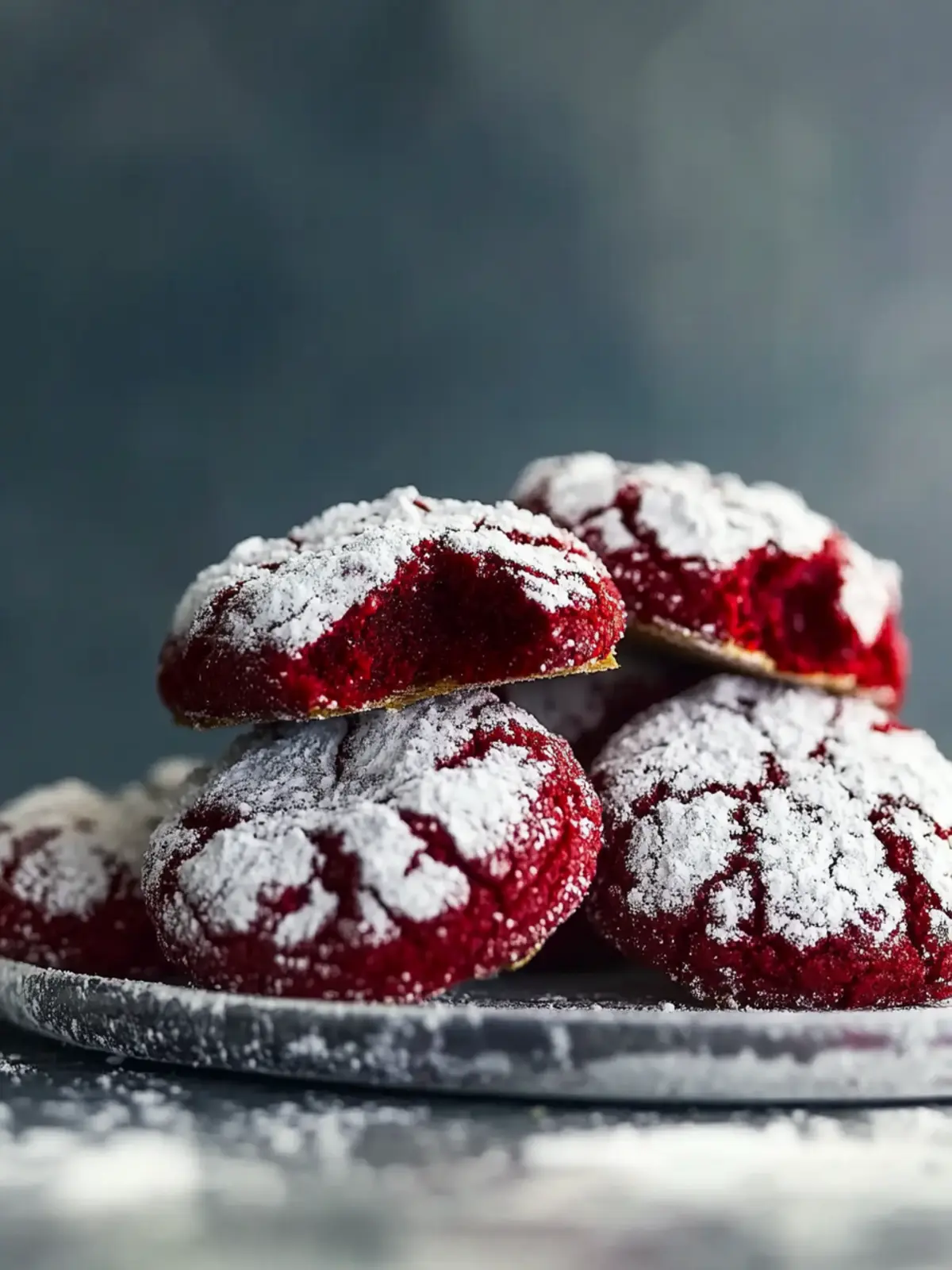Weiche & fudgy Red Velvet Crinkle Kekse – Ein himmlisches Dessert 4 Weiche & fudgy Red Velvet Crinkle Kekse