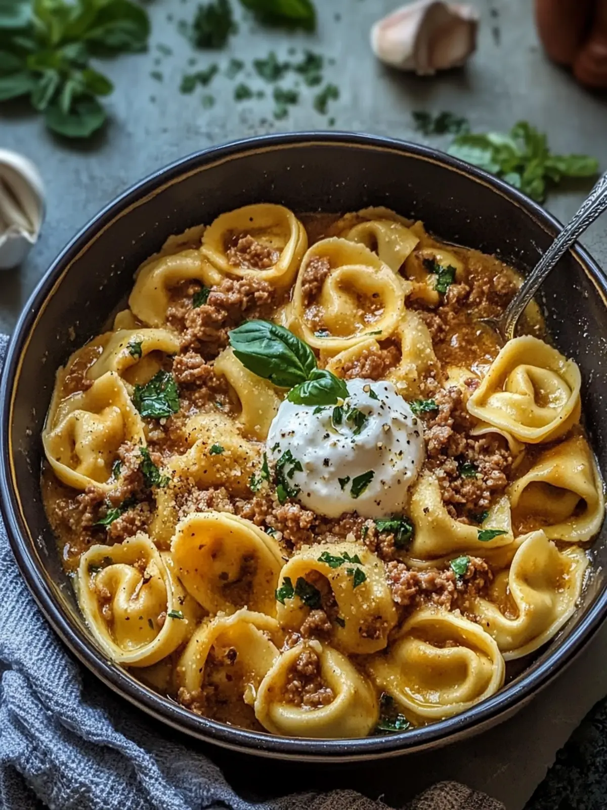 Schnelle Tortellini mit Fleischsauce – Der Hit fürs Familienessen 4 Tortellini mit Fleischsauce