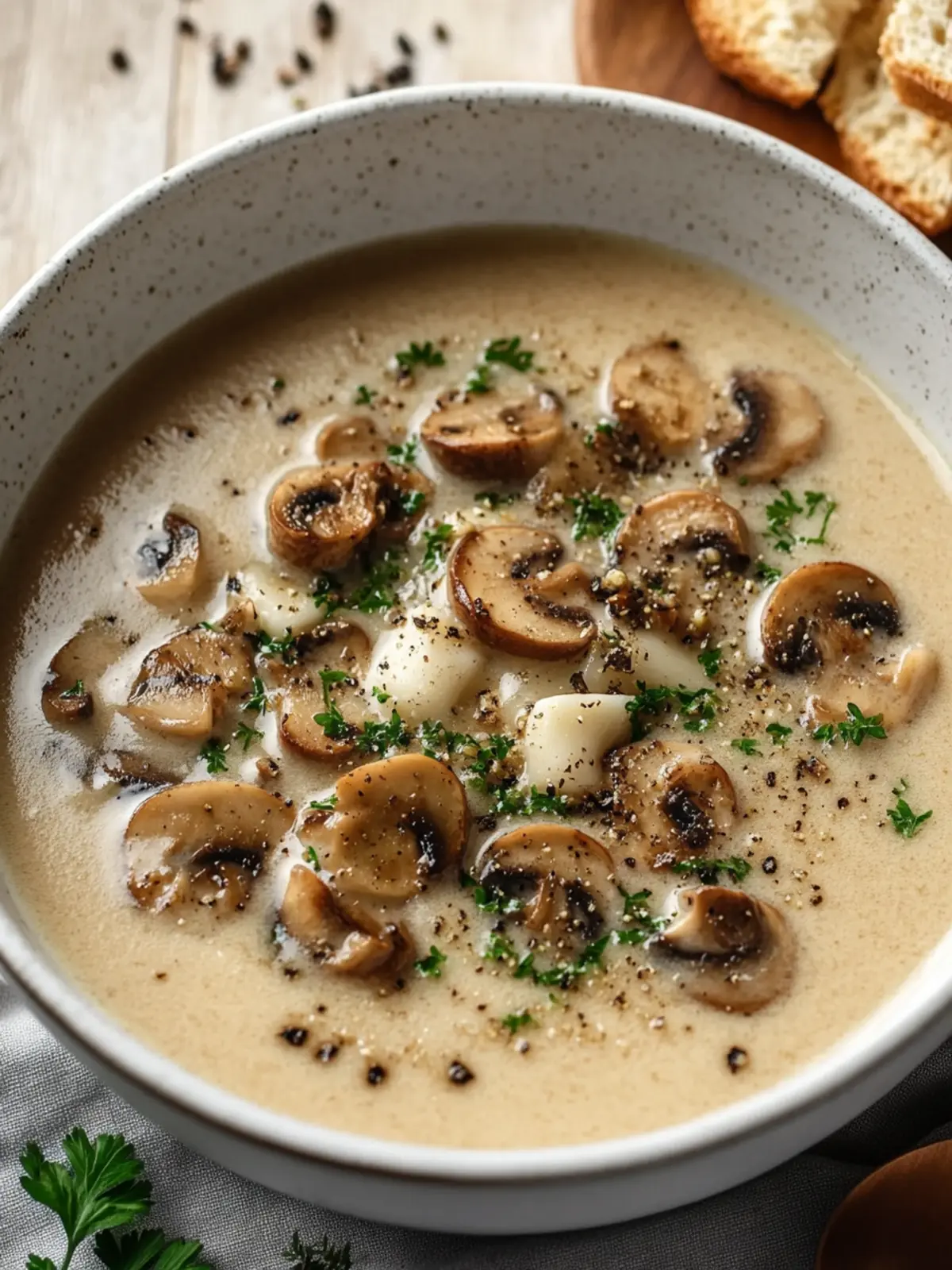 Cremige Hüttenkäse-Pilzsuppe für gemütliche Nächte genießen 5 Cremige Hüttenkäse-Pilzsuppe für gemütliche Nächte