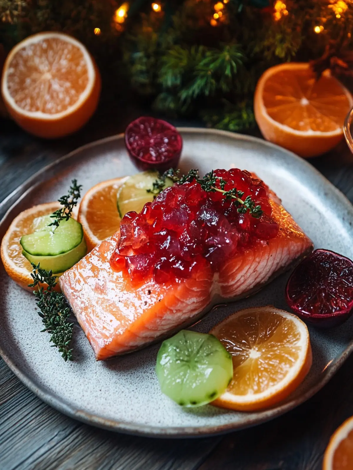 Gebratener Weihnachtslachs mit Cranberry-Maple Glasur 4 Gebratener Weihnachtslachs