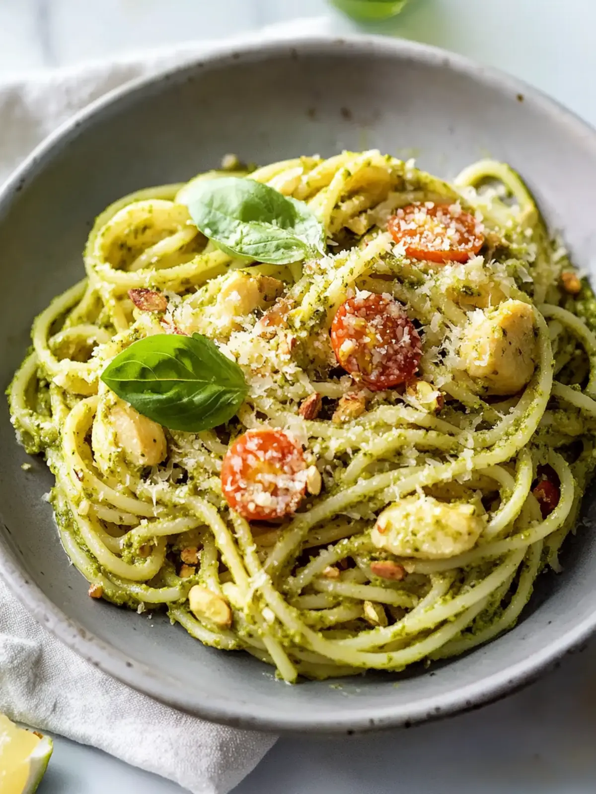 Einfache & cremige Pistazienpesto-Pasta mit Garnelen: Genuss pur 2 Einfache & cremige Pistazienpesto-Pasta mit Garnelen
