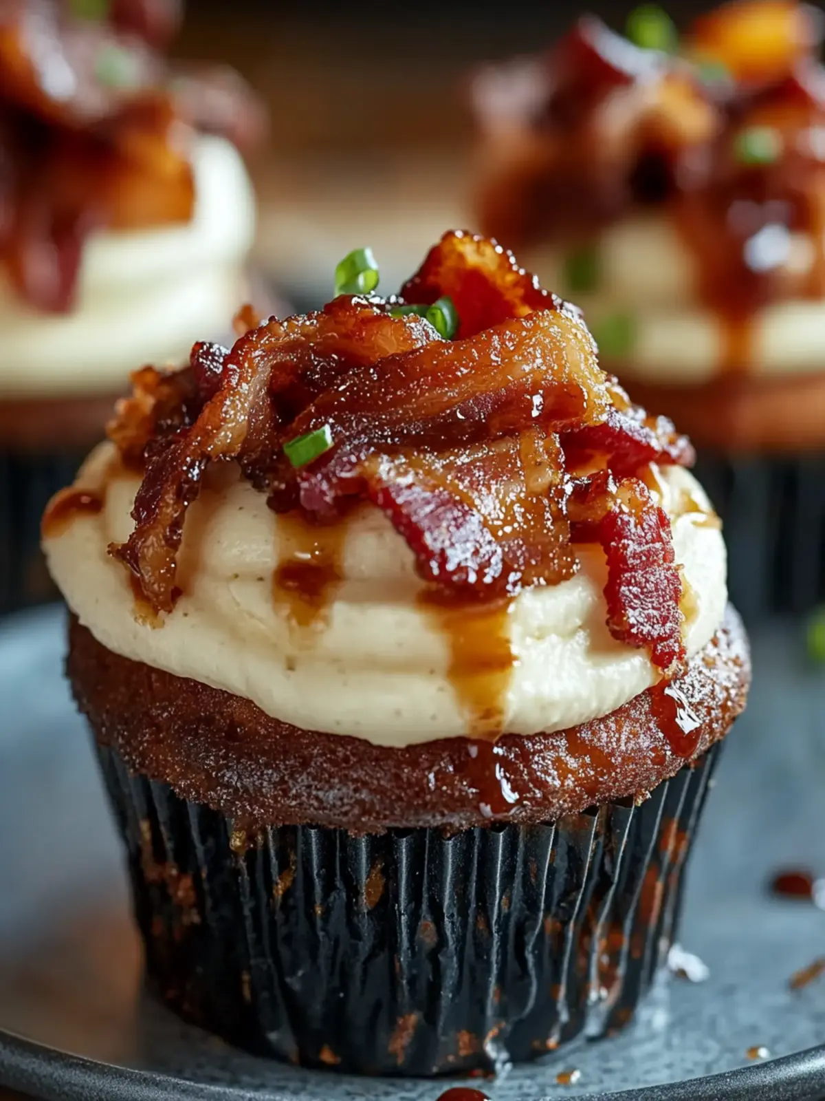 Räucher-Bourbon-BBQ-Rindfleisch-Speck-umwickelte Muffins erfreuen 4 Räucher-Bourbon-BBQ-Rindfleisch-Speck-umwickelte Fleischklötze-Muffins Freude