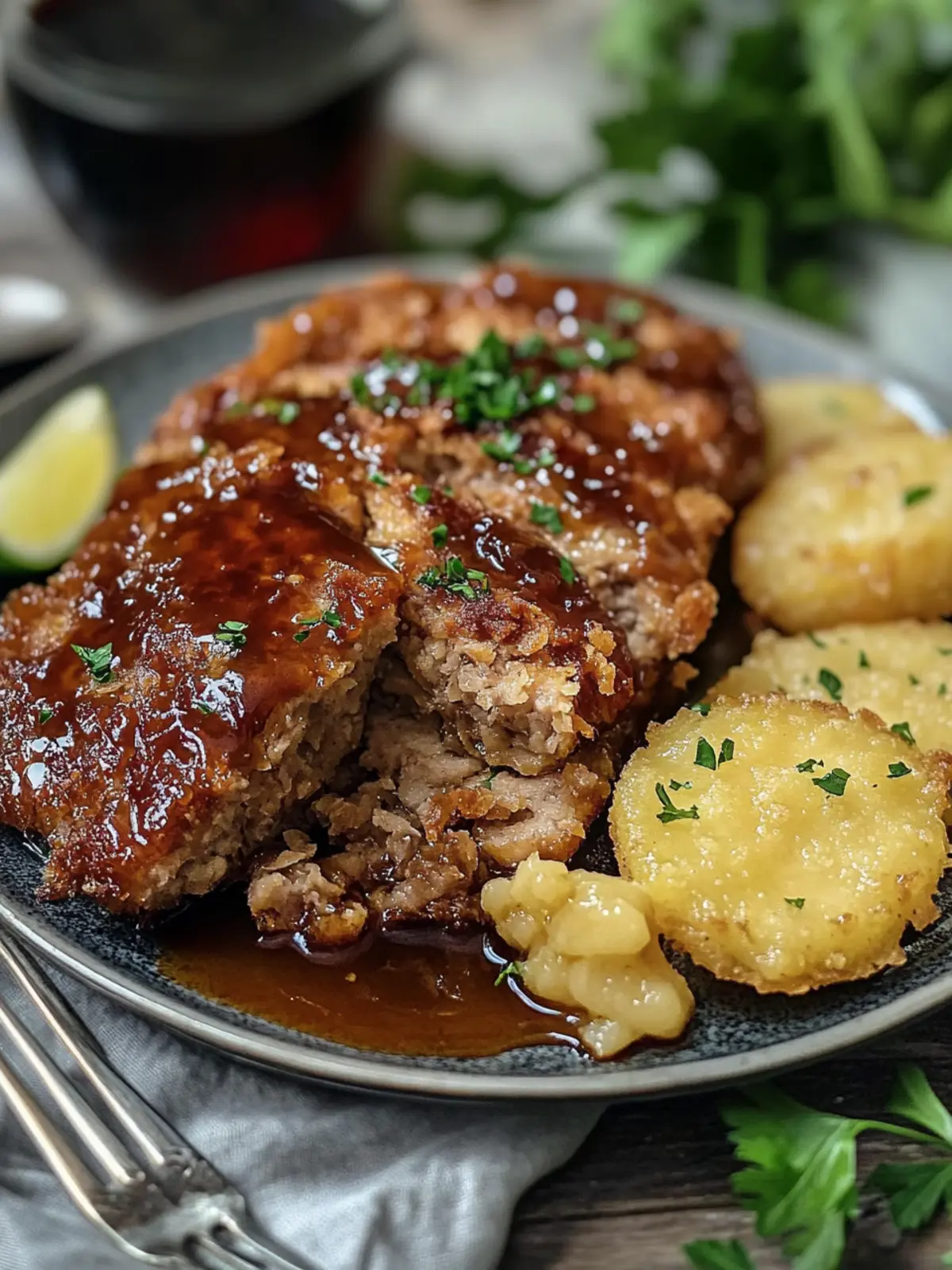 Leckeres Heißluftfritteuse Hackbraten Rezept für schnelle Küche 3 Luftfritteusen-Fleischlaib mit Pekannüssen und Ahornsirup