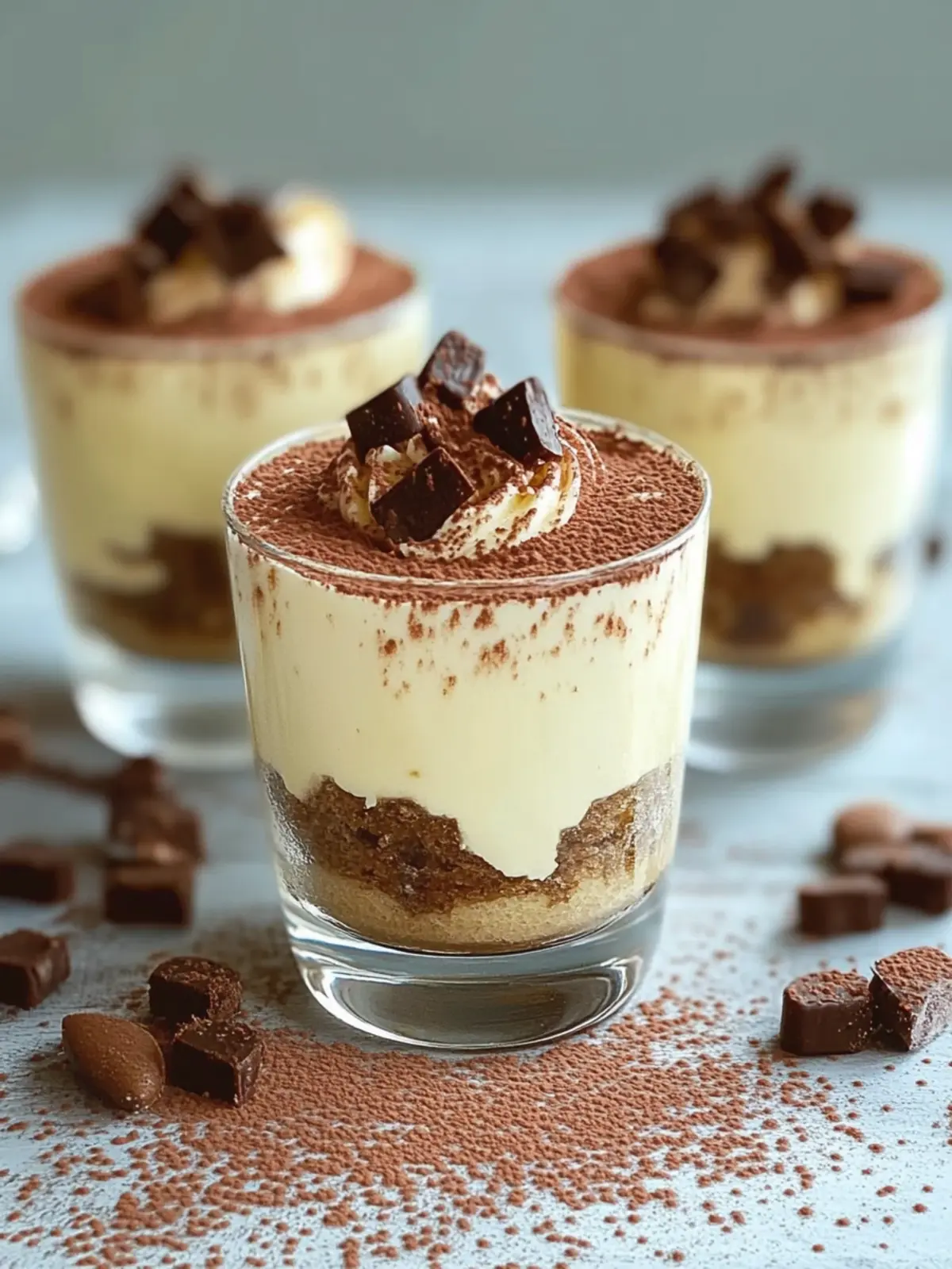 Unwiderstehlich einfache Tiramisu-Becher für Dessertliebhaber 2 Unwiderstehlich einfache Tiramisu-Becher Rezept für perfekte Dessertliebhaber