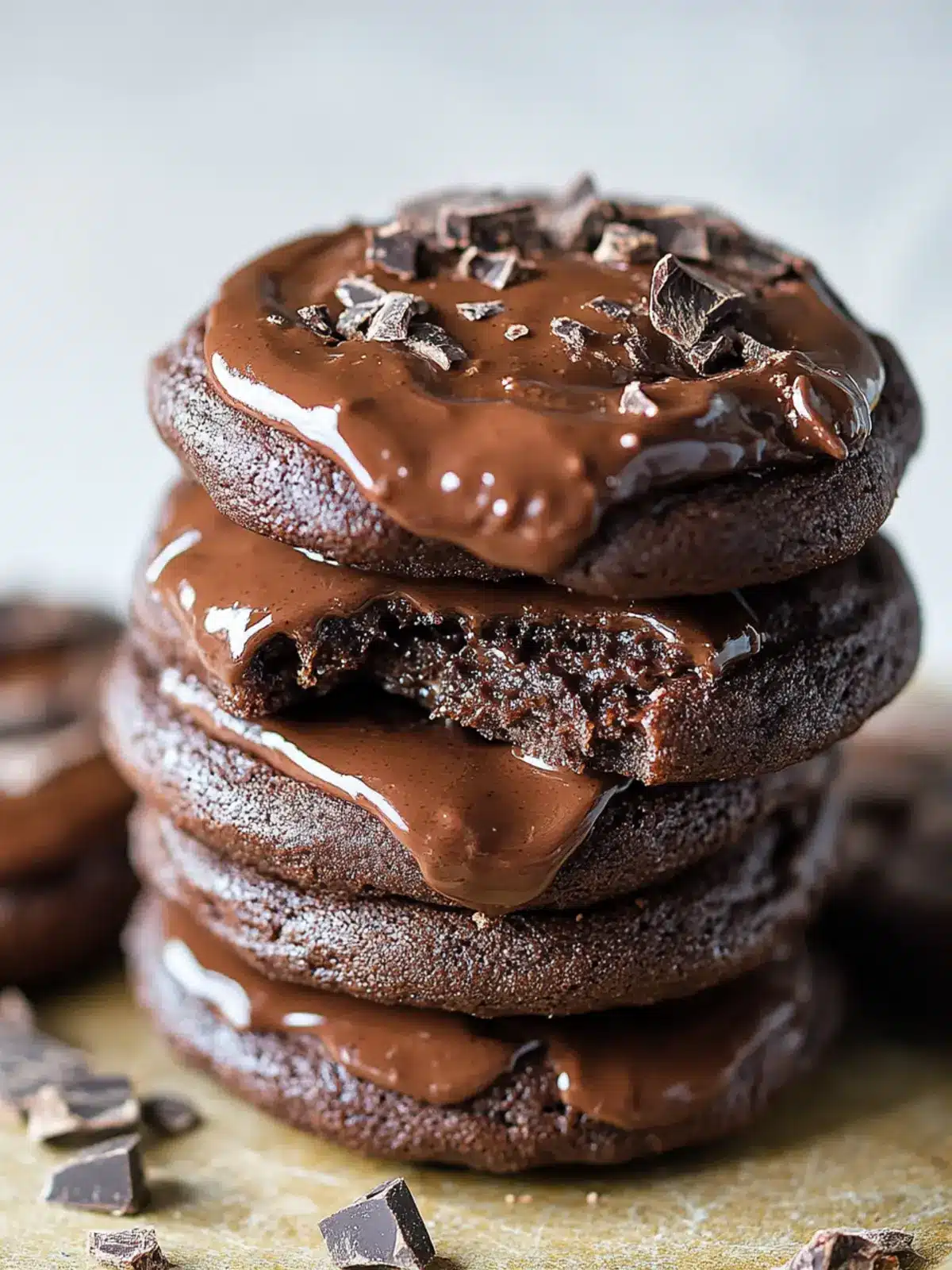 Nutella gefüllte doppelte Schokoladenkekse für Schoko-Liebhaber 2 Nutella gefüllte doppelte Schokoladenkekse