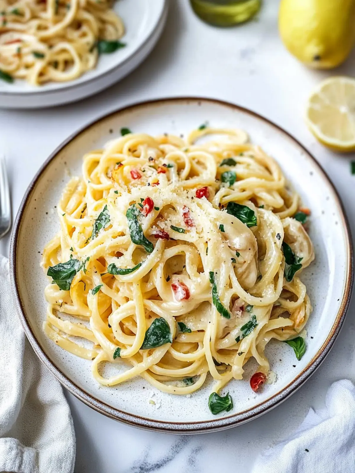 Cremige toskanische Garnelen-Linguine in nur 20 Minuten 2 Cremige toskanische Garnelen-Linguine