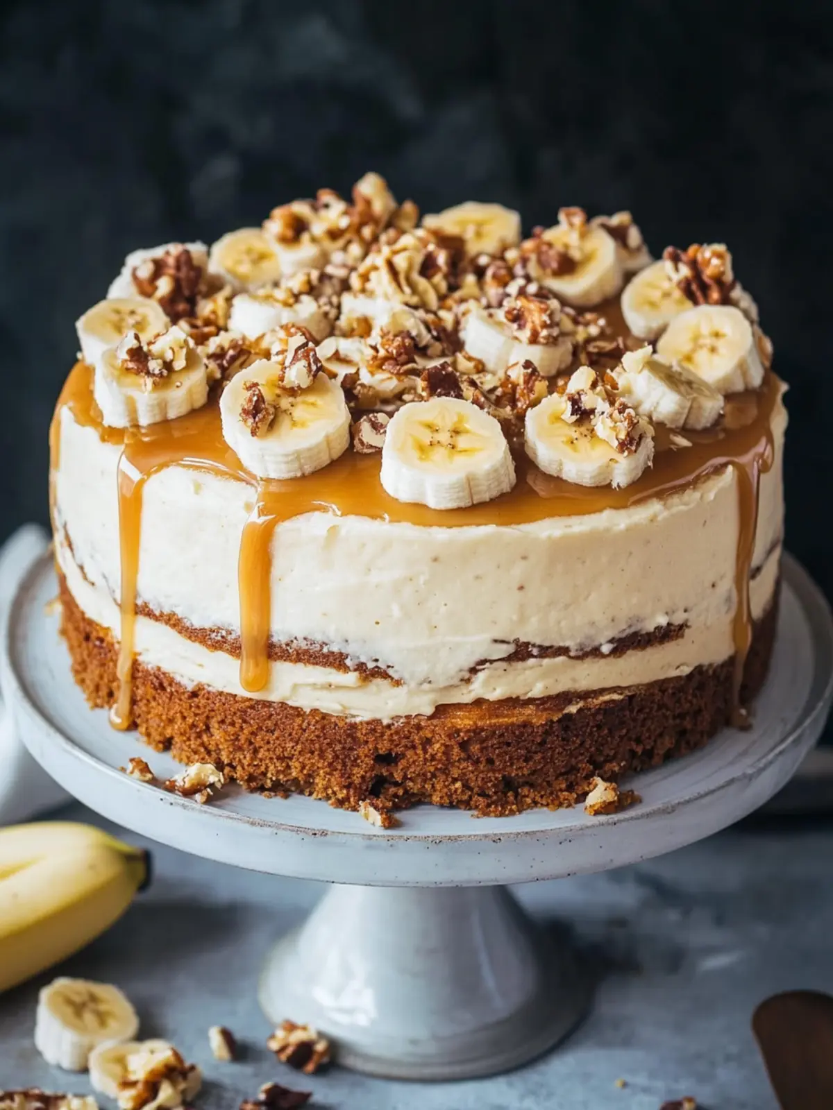 Bananenkuchen mit gesalzenem Karamell-Frosting für Naschkatzen 3 Bananenkuchen mit gesalzenem Karamell-Frosting