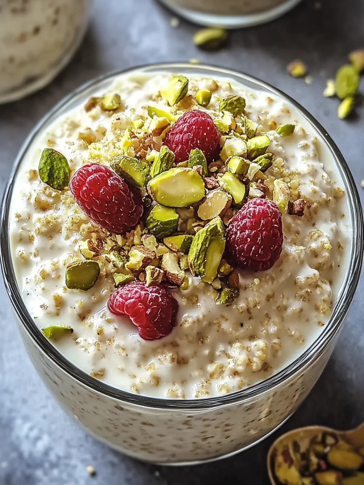 Pistazien Übernacht-Haferflocken für einen cremigen Start in den Tag 2 Pistazien Übernacht-Haferflocken