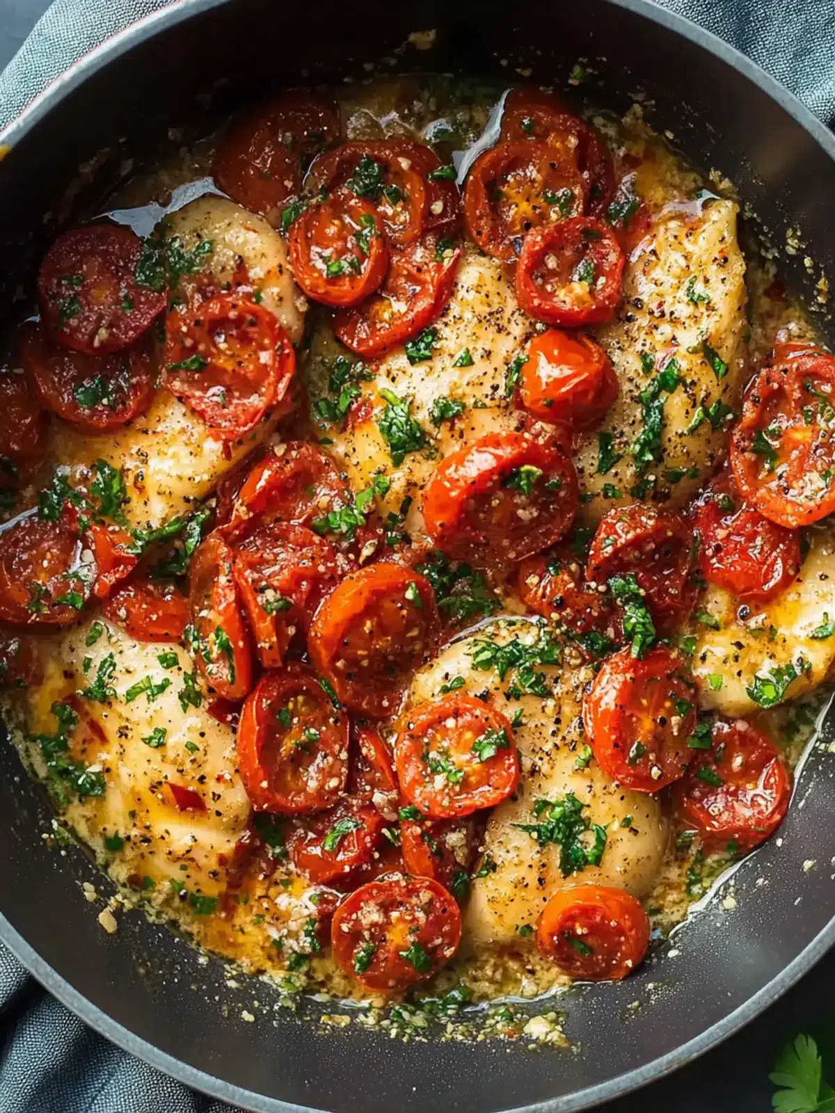 Cremiges Sonnengetrocknetes Tomaten-Knoblauch-Hühnchen für jeden Tag 5 Cremiges sonngetrocknetes Tomaten-Knoblauch-Hühnchen (Ein-Pfannen-Abendessen)