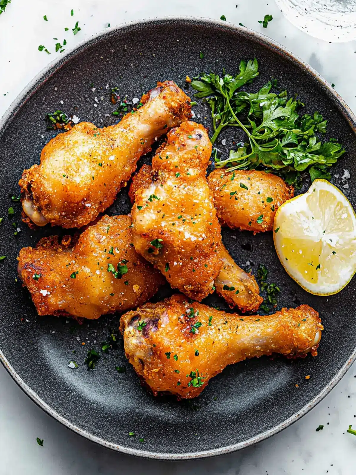 Knusprige Luftfritteuse Hähnchenschenkel für ein schnelles Abendessen 5 Luftfritteuse Hähnchenschenkel