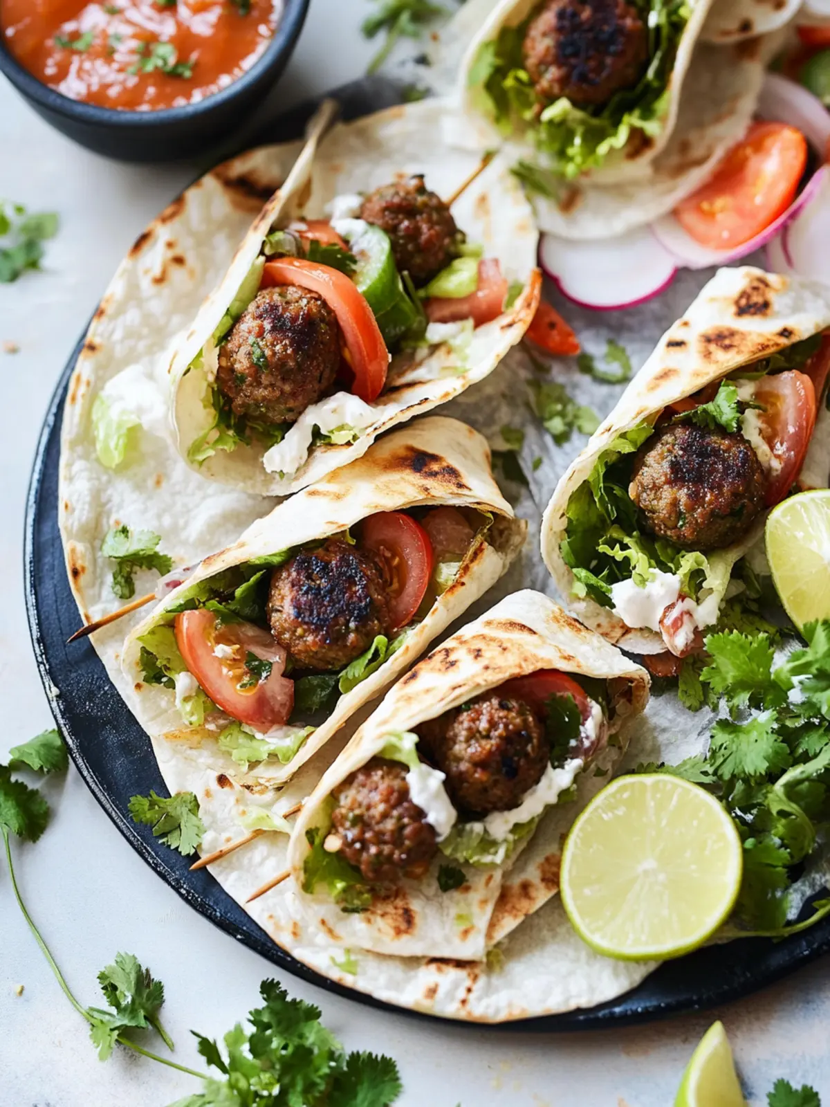 Lamm-Kofta-Wraps mit Knoblauchsoße – Schnelle Genussmomente 4 Lamm-Kofta-Wraps (Mit Knoblauchsoße)