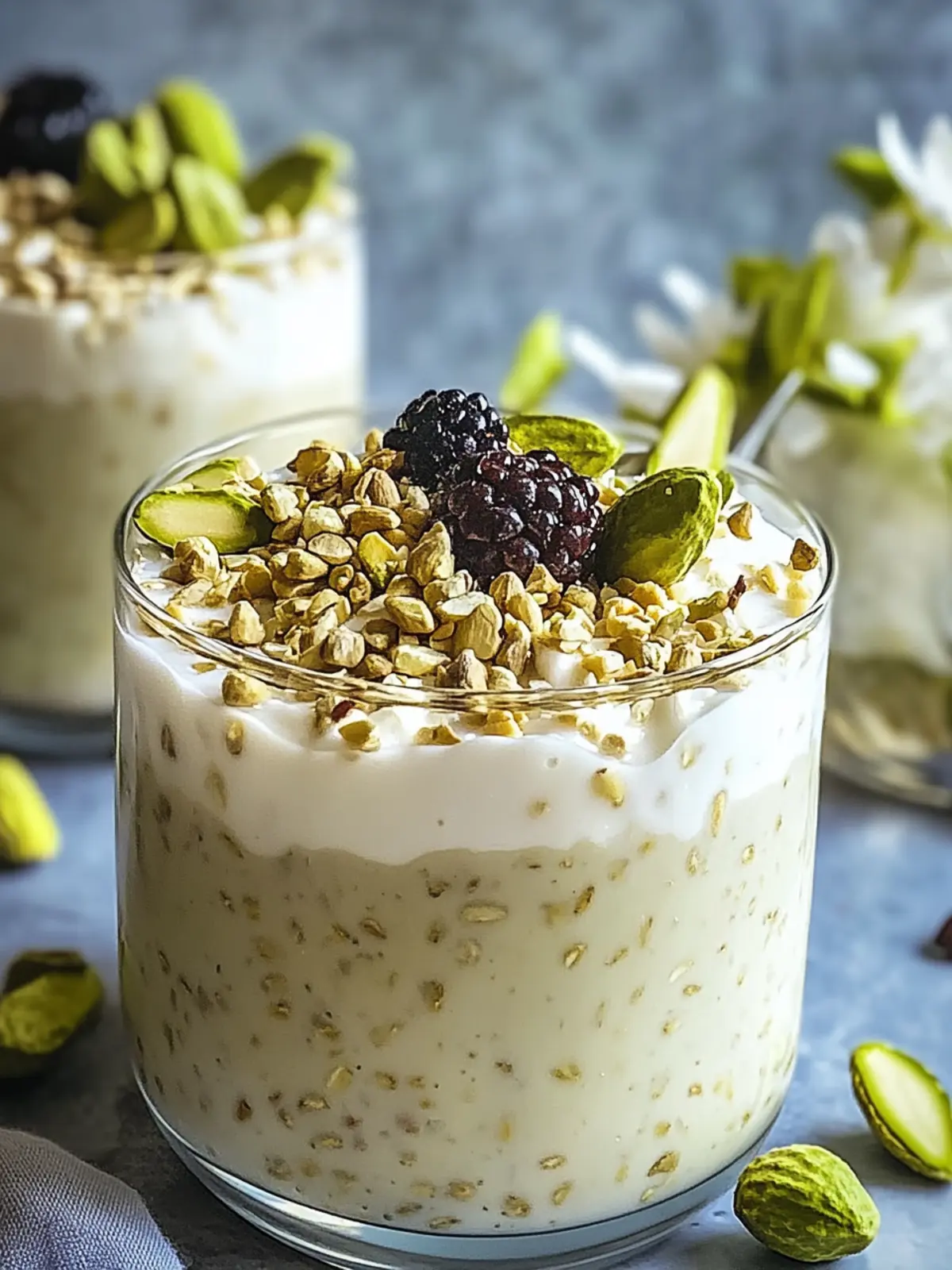 Pistazien Übernacht-Haferflocken für einen cremigen Start in den Tag 5 Pistazien Übernacht-Haferflocken