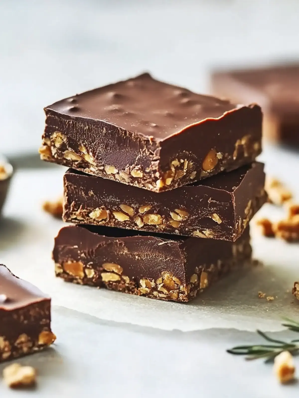 Keine-Backen-Schokoladen-Erdnussbutter-Hafer-Riegel für Glücksmomente 2 Keine-Backen-Schokoladen-Erdnussbutter-Hafer-Riegel