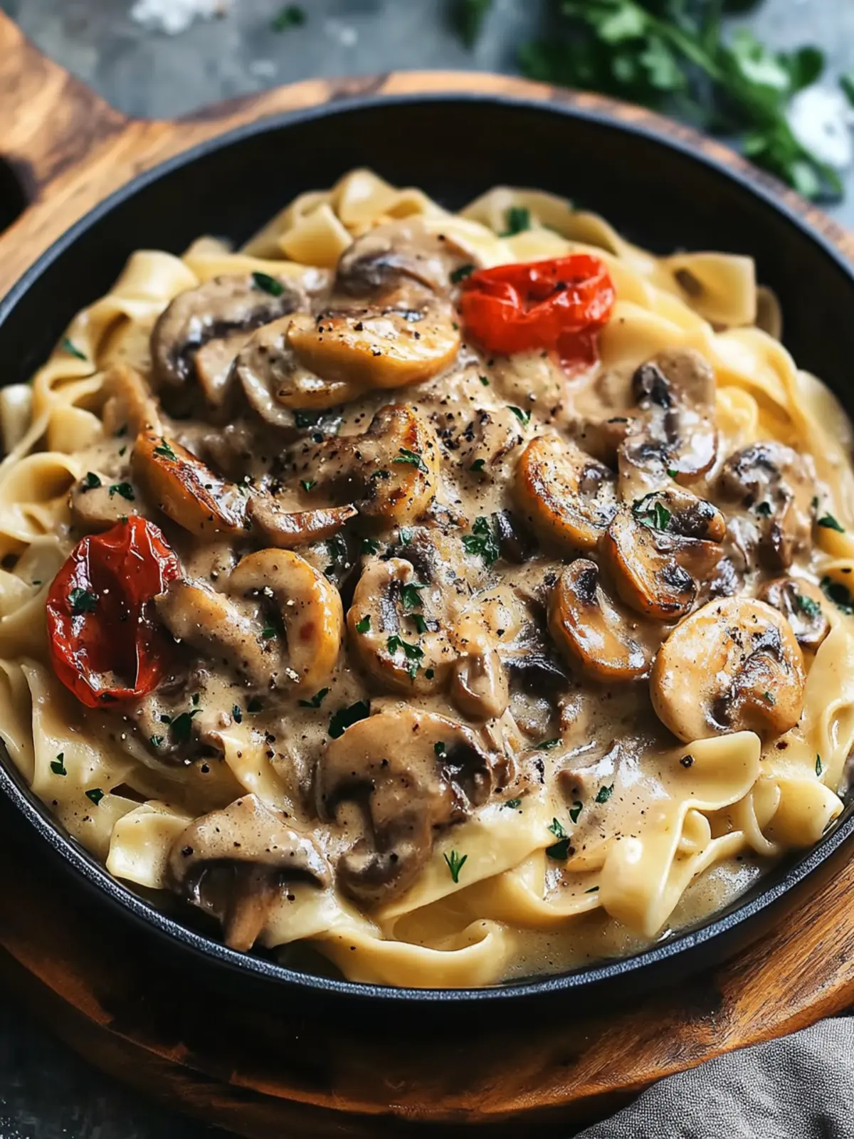 Schwarze Garnelen Stroganoff: Cremig und Gewürzt für Genießer 3 Schwarze Garnelen Stroganoff