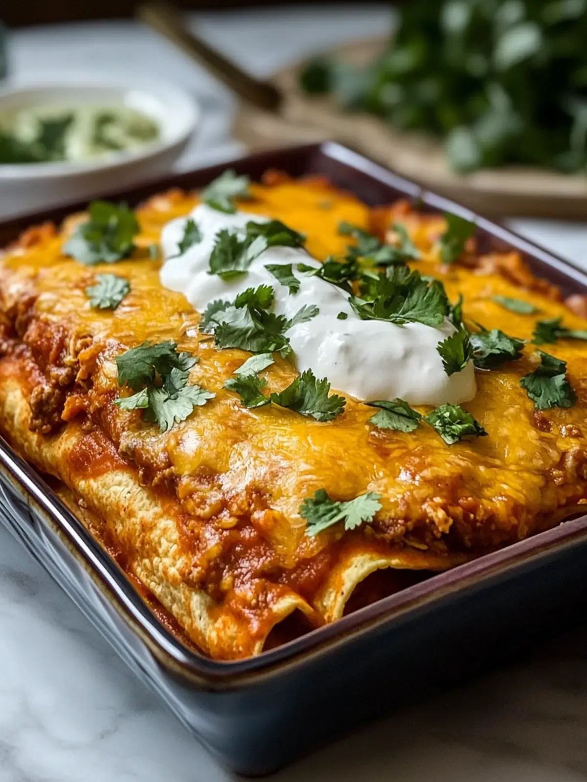 Köstlicher zerrissener Hähnchen-Enchilada-Auflauf für dich! 2 Köstlicher zerrissener Hähnchen-Enchilada-Auflauf für Komfortessen-Liebhaber