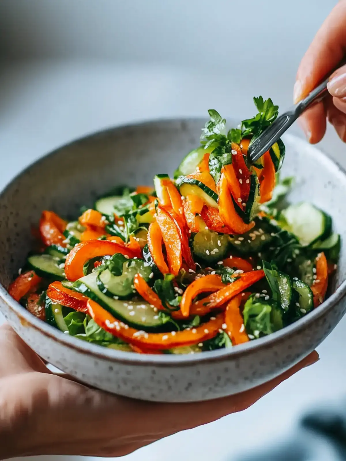 Gurkensalat mit Karotten