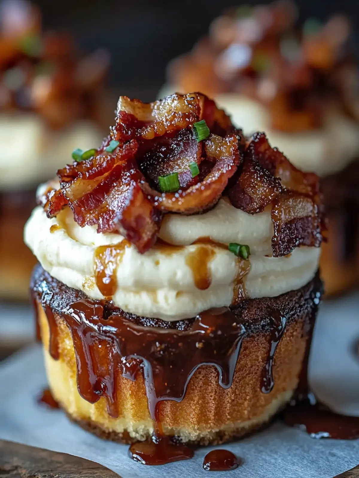 Räucher-Bourbon-BBQ-Rindfleisch-Speck-umwickelte Muffins erfreuen 3 Räucher-Bourbon-BBQ-Rindfleisch-Speck-umwickelte Fleischklötze-Muffins Freude