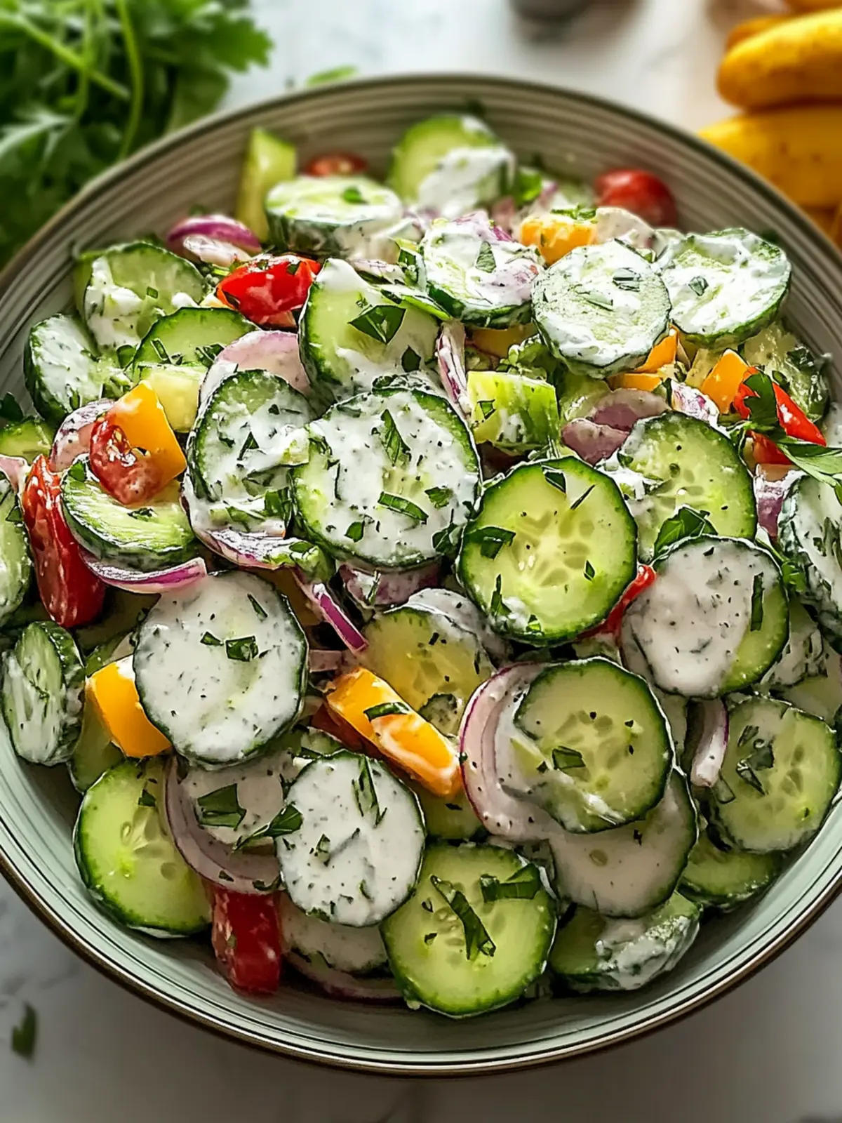 Einfaches Rezept für Klassischen Gurken-Ranch-Crack-Salat 2 Classical cucumber ranch crack salad prepared very simply