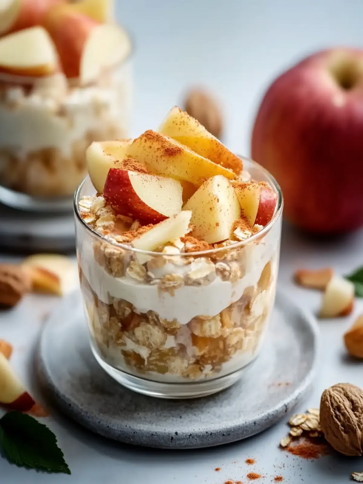 Apfel Zimt Übernacht Haferflocken Rezept – Einfach & Gesund! 2 Apfel Zimt Übernacht Haferflocken Rezept (Einfach & Gesund)