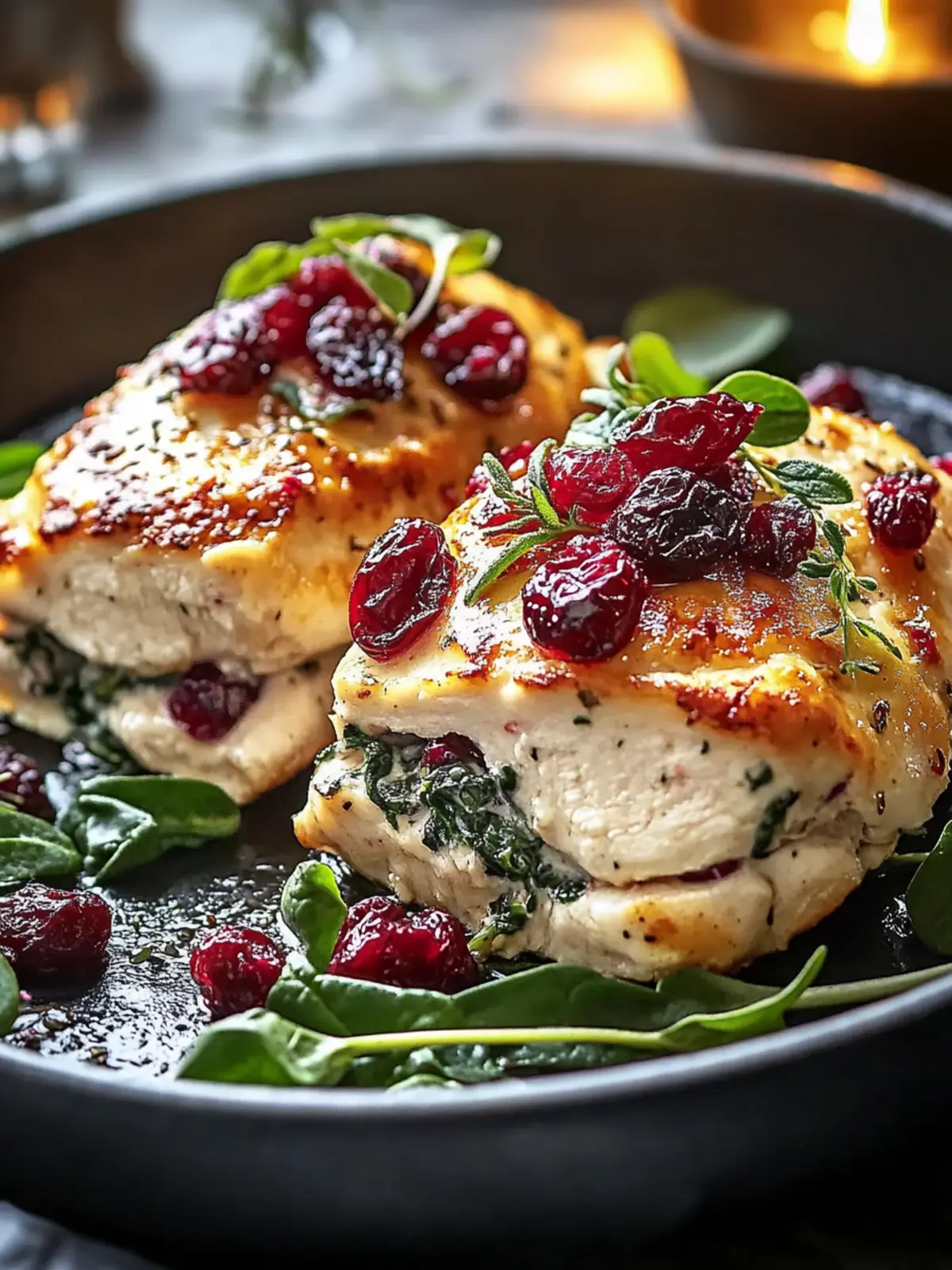 Unwiderstehliche Cranberry- und Spinatgefüllte Hühnerbrust für jeden Anlass 3 Unwiderstehliche Cranberry- und Spinatgefüllte Hühnerbrust