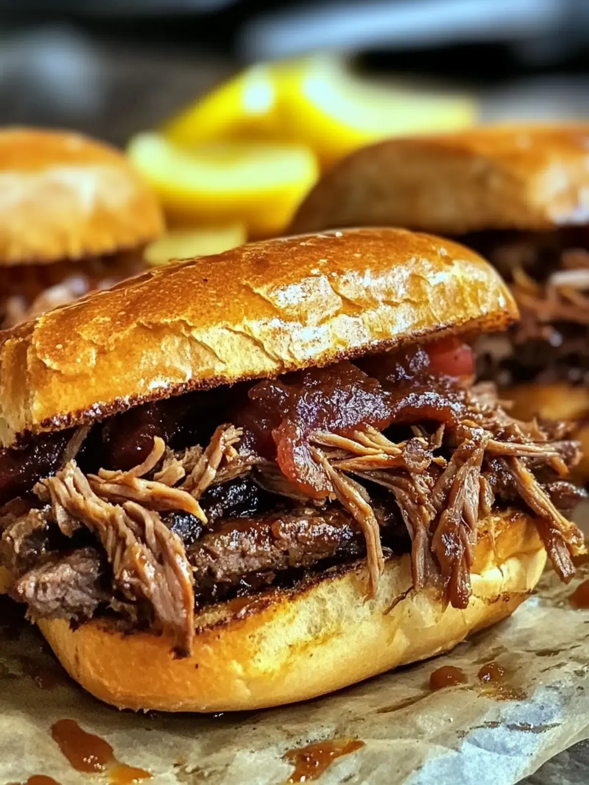 Crockpot BBQ Rindfleisch Sandwiches