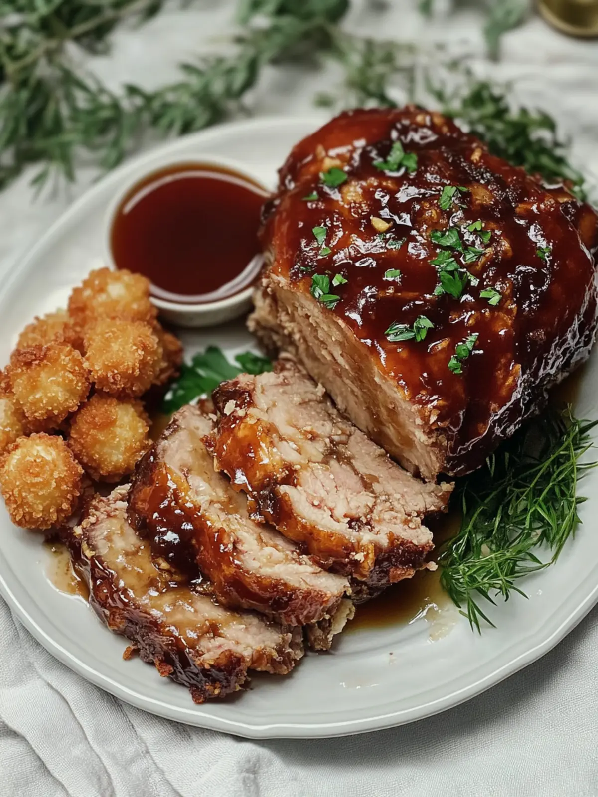 Leckeres Heißluftfritteuse Hackbraten Rezept für schnelle Küche 2 Luftfritteusen-Fleischlaib mit Pekannüssen und Ahornsirup