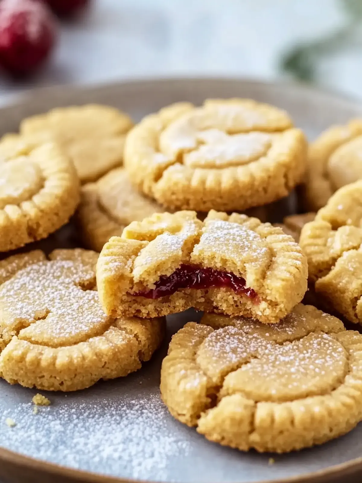 Nostalgische Erdnussbutter- und Gelee-Kekse für glückliche Momente 2 Nostalgische Erdnussbutter- und Gelee-Kekse für fröhliches Knabbern