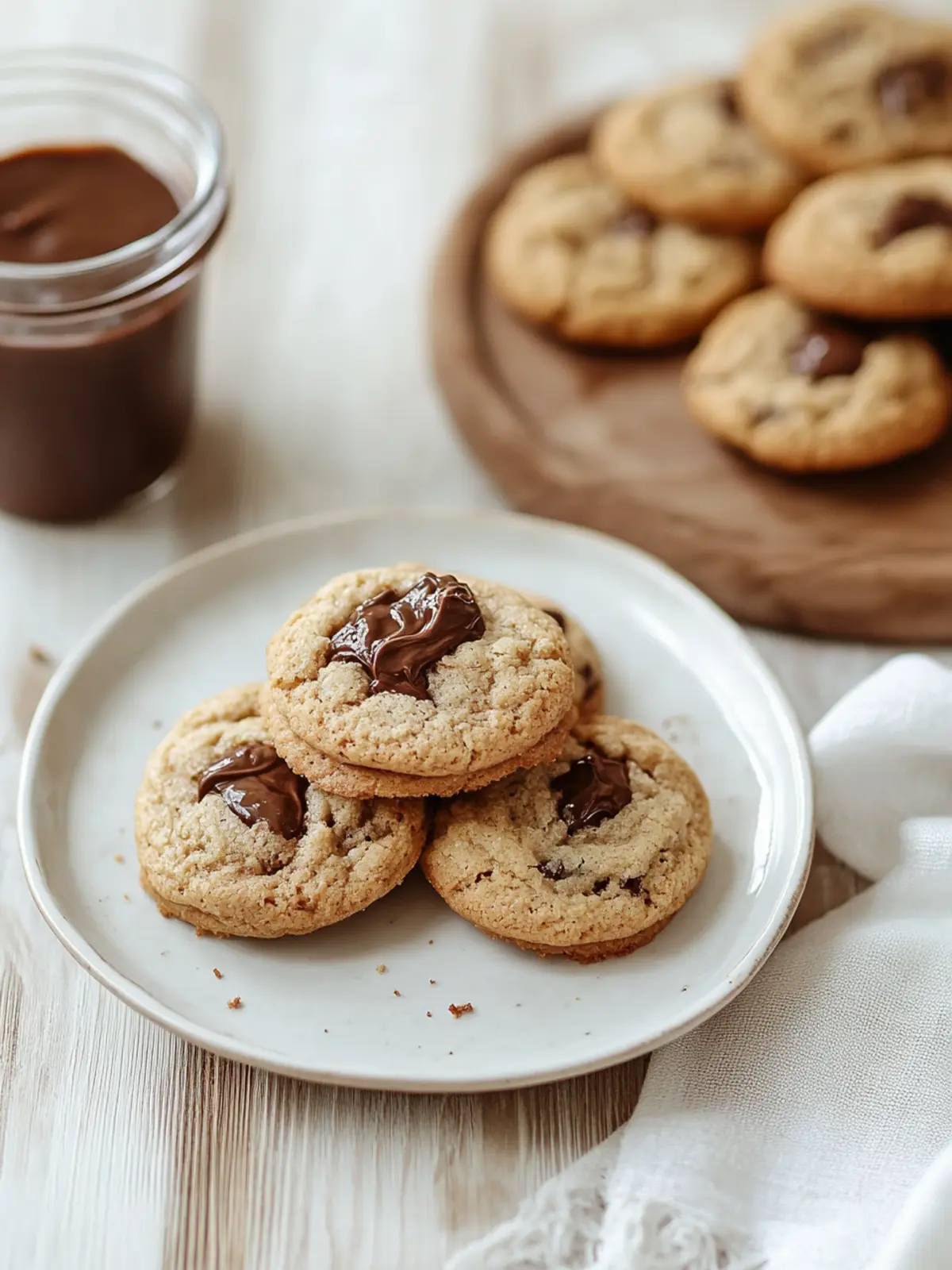 Unwiderstehliche Nutella-Kekse mit weichem Kern in Minuten 4 Unwiderstehliche Nutella-Kekse mit weichem Kern in Minuten