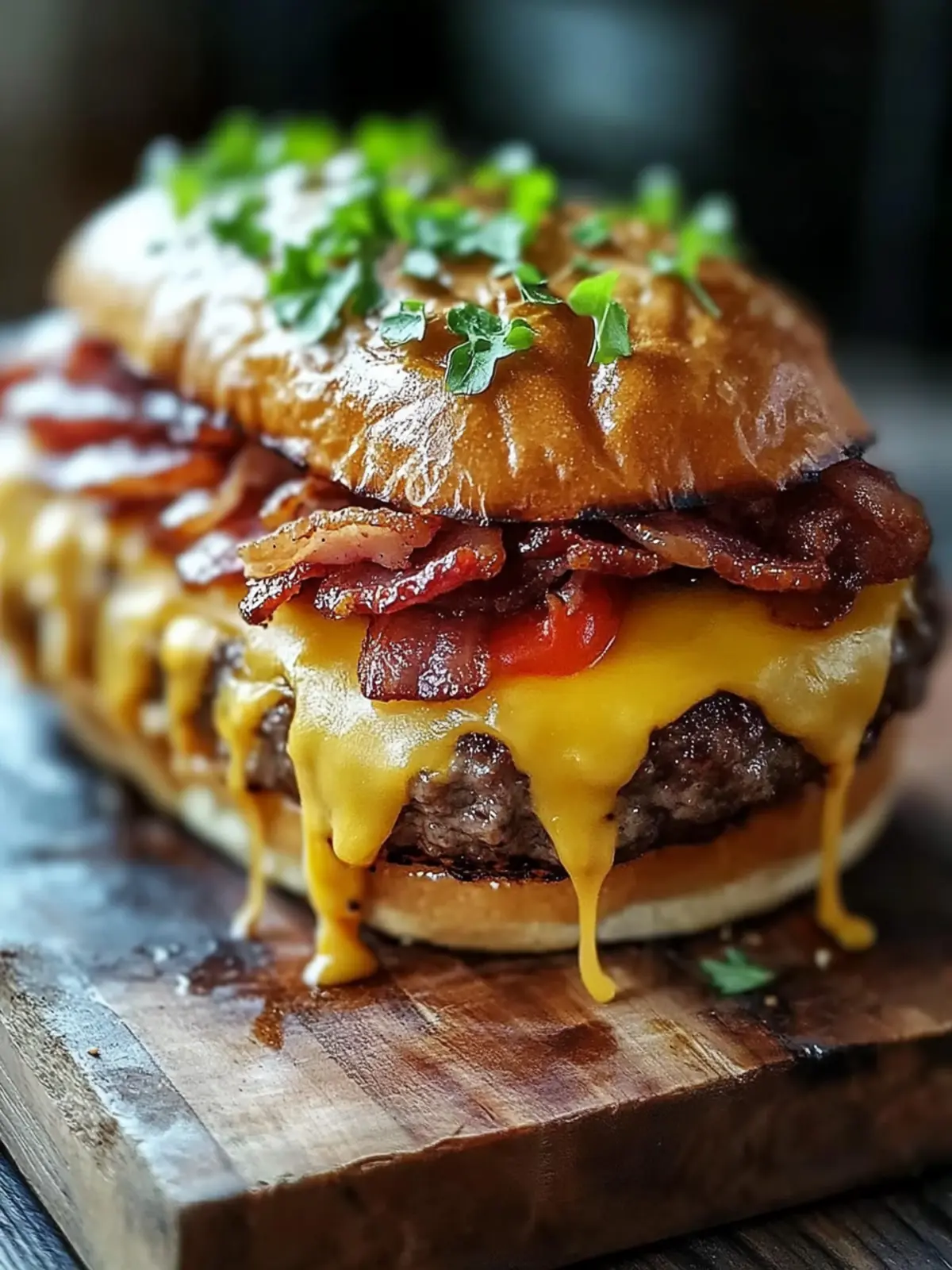 Bacon Cheeseburger Fleischlaibchen – Der ultimative Genuss! 4 Bacon Cheeseburger Fleischlaibchen