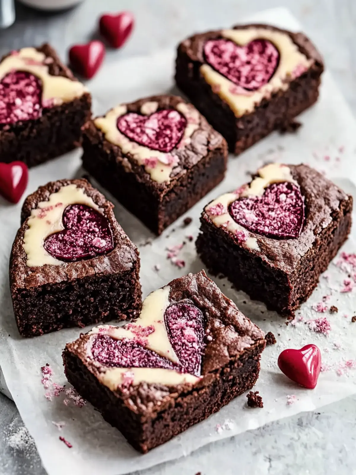 Herzförmige alkoholfreie Brownies für Valentinstag Freude genießen 5 Herzförmige alkoholfreie Brownies für Valentinstag Freude